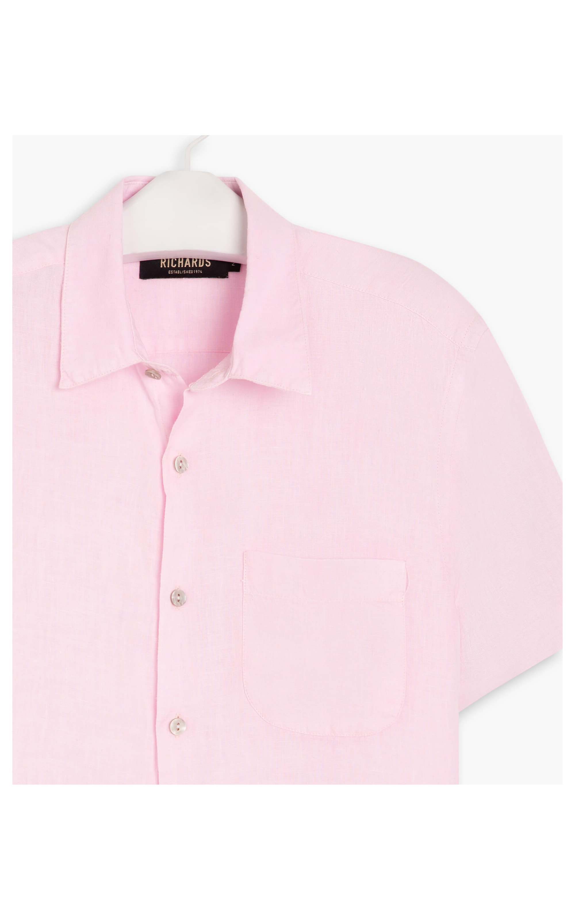 Camisa  Puro Linho  Tinturada Rosa