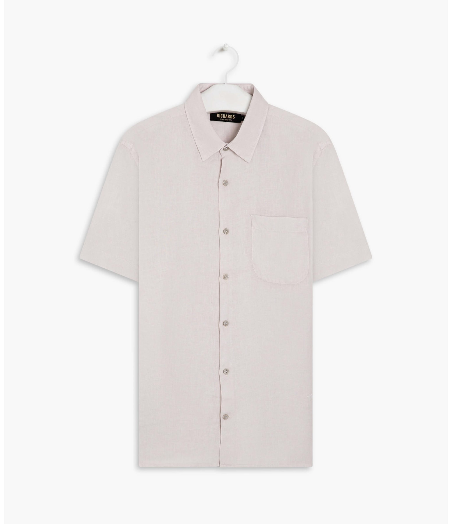 Camisa  Puro Linho    Tinturada Silver Gray