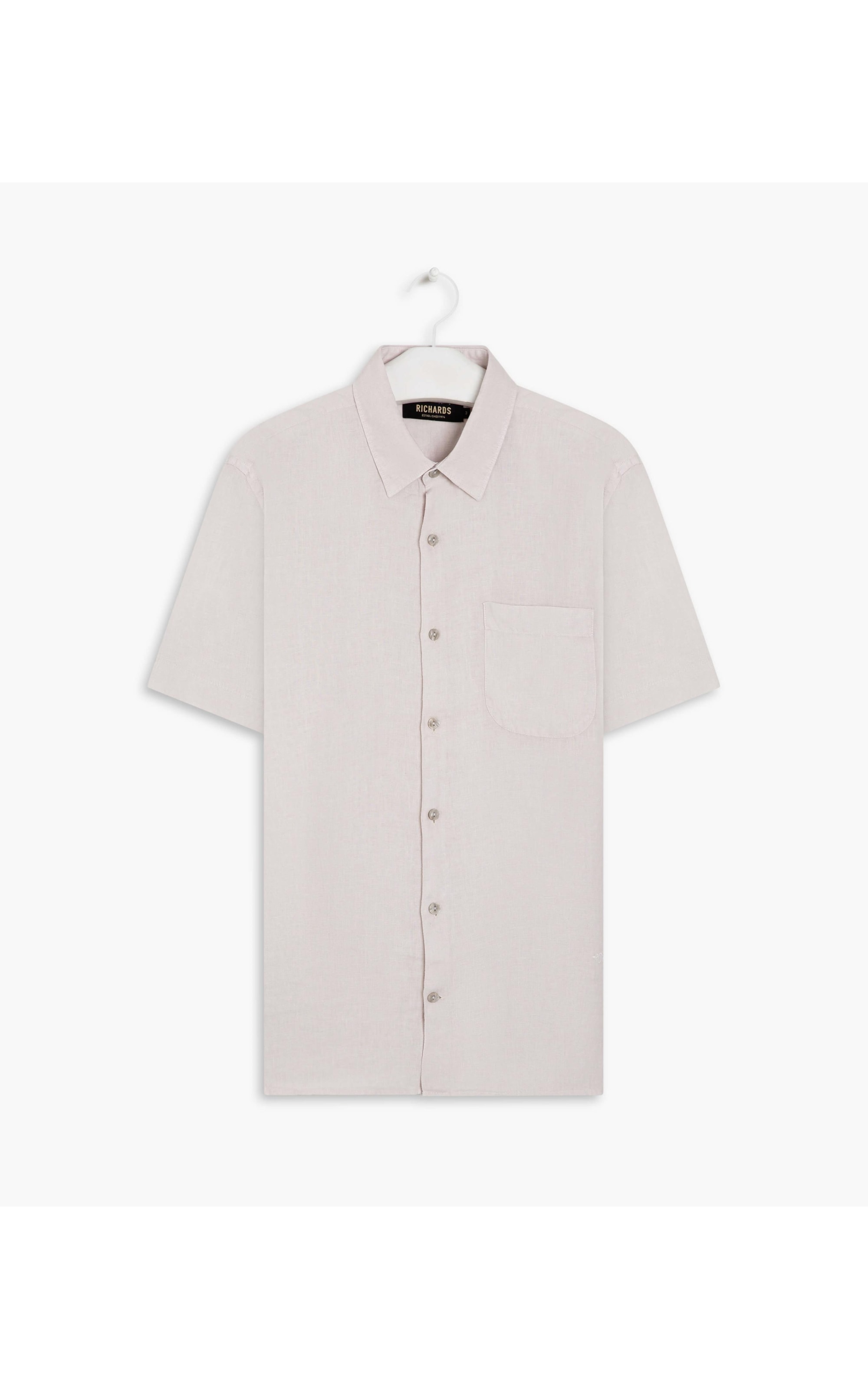 Camisa  Puro Linho    Tinturada Silver Gray