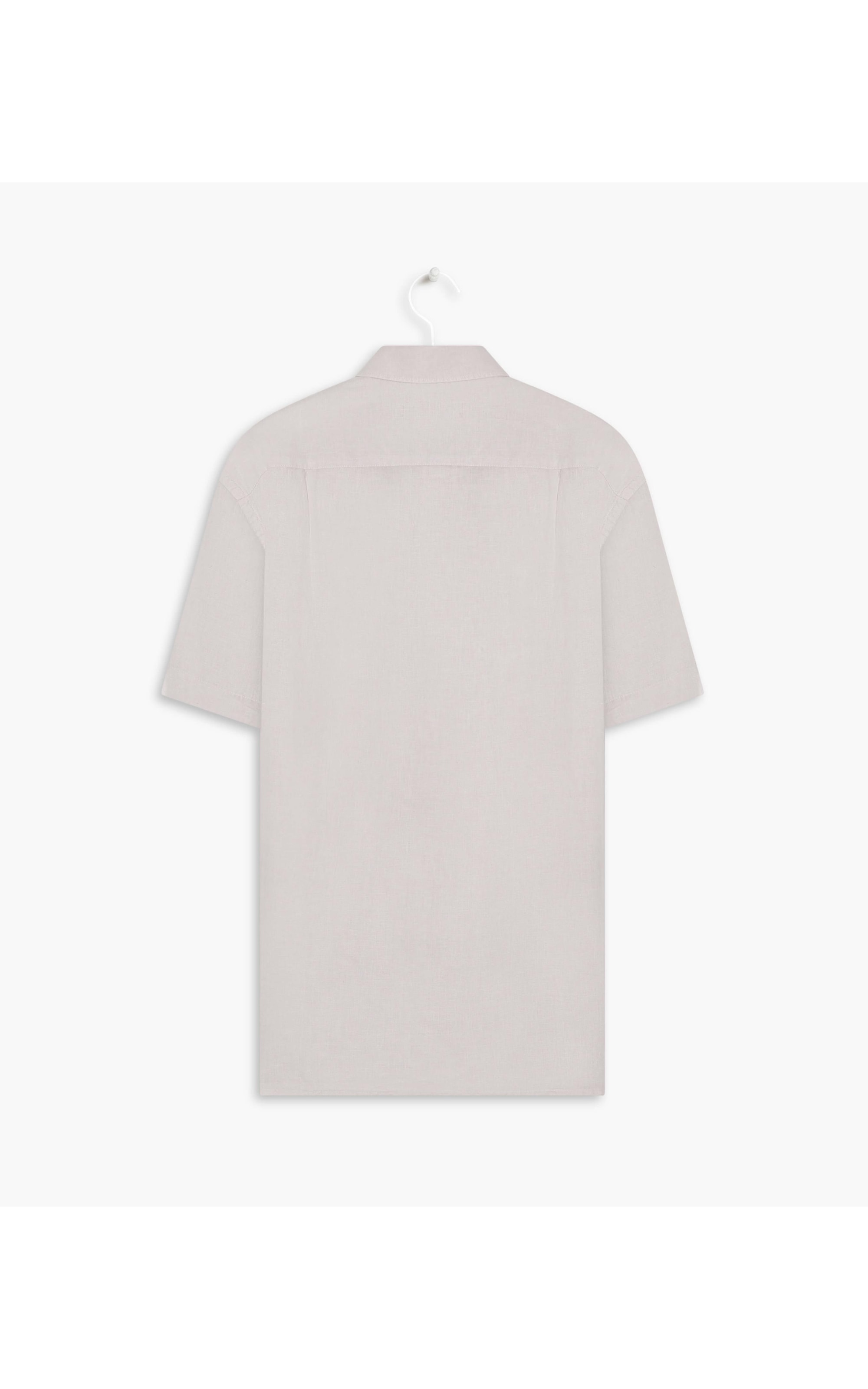 Camisa  Puro Linho    Tinturada Silver Gray