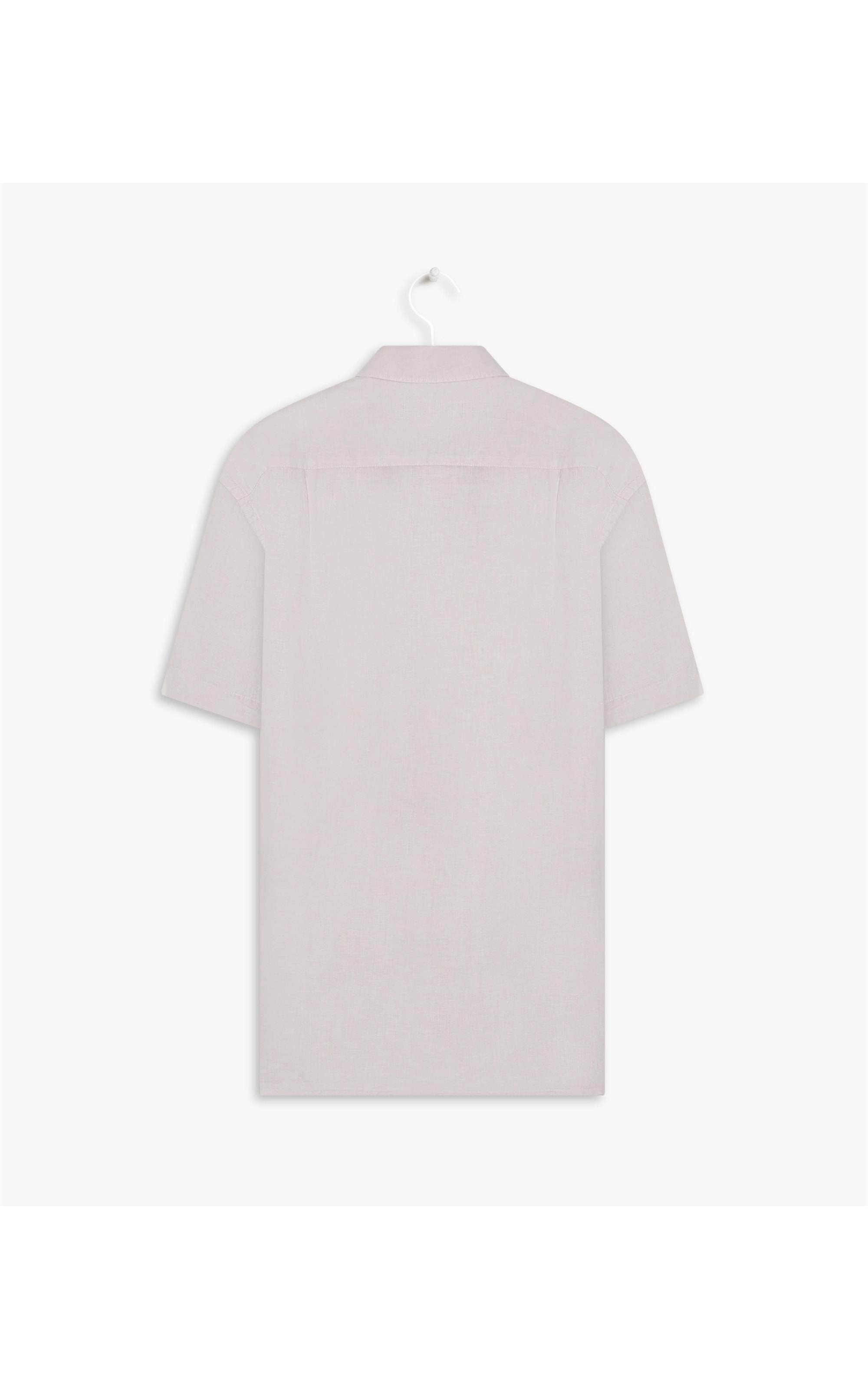 Camisa  Puro Linho    Tinturada Silver Gray