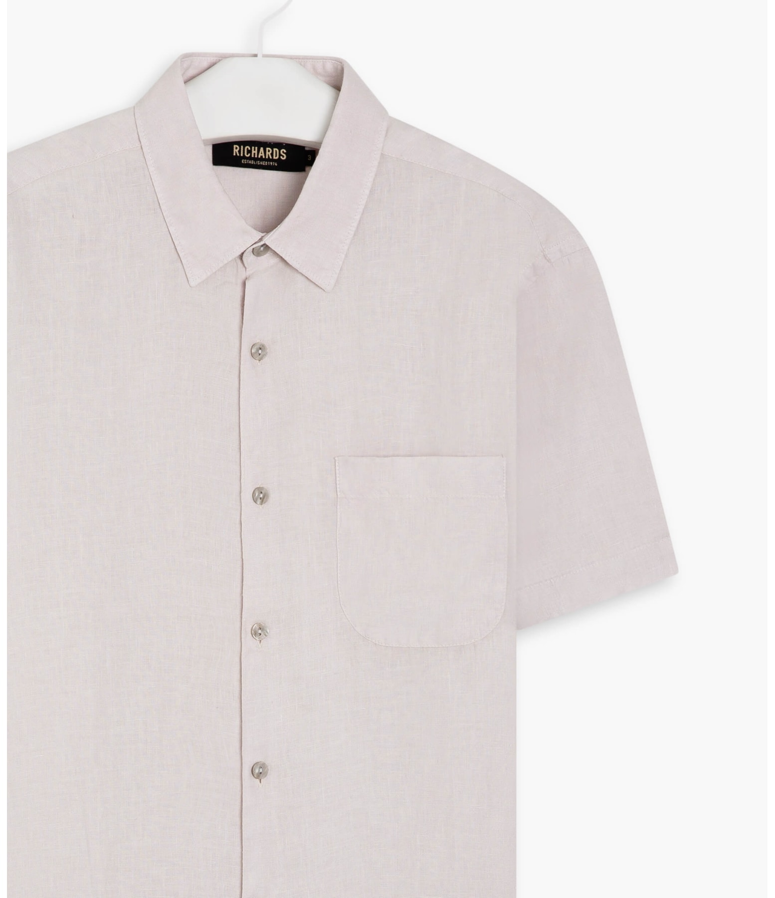 Camisa  Puro Linho    Tinturada Silver Gray