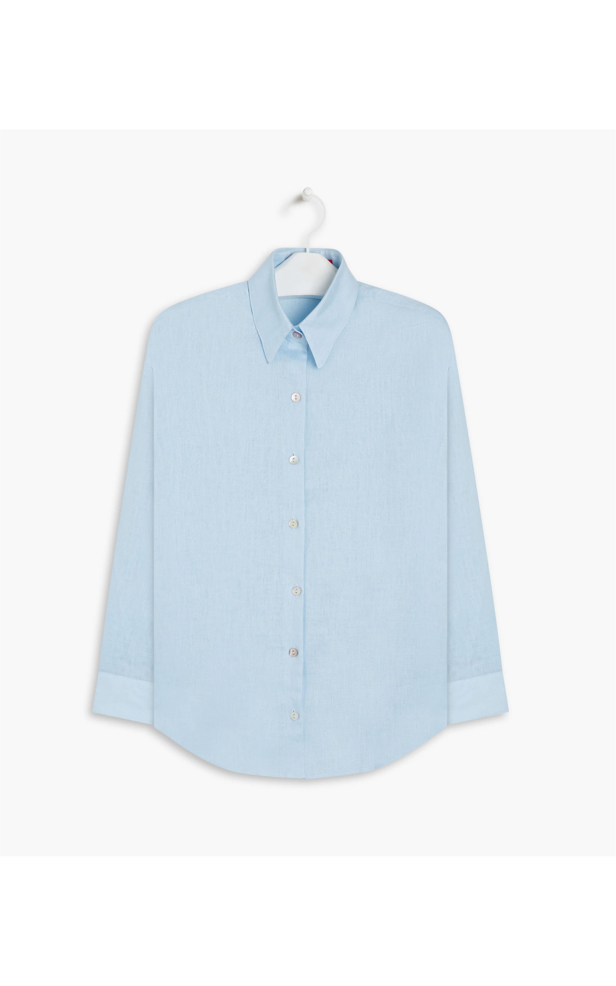 Camisa Puro Linho  Tulipa Azul Claro