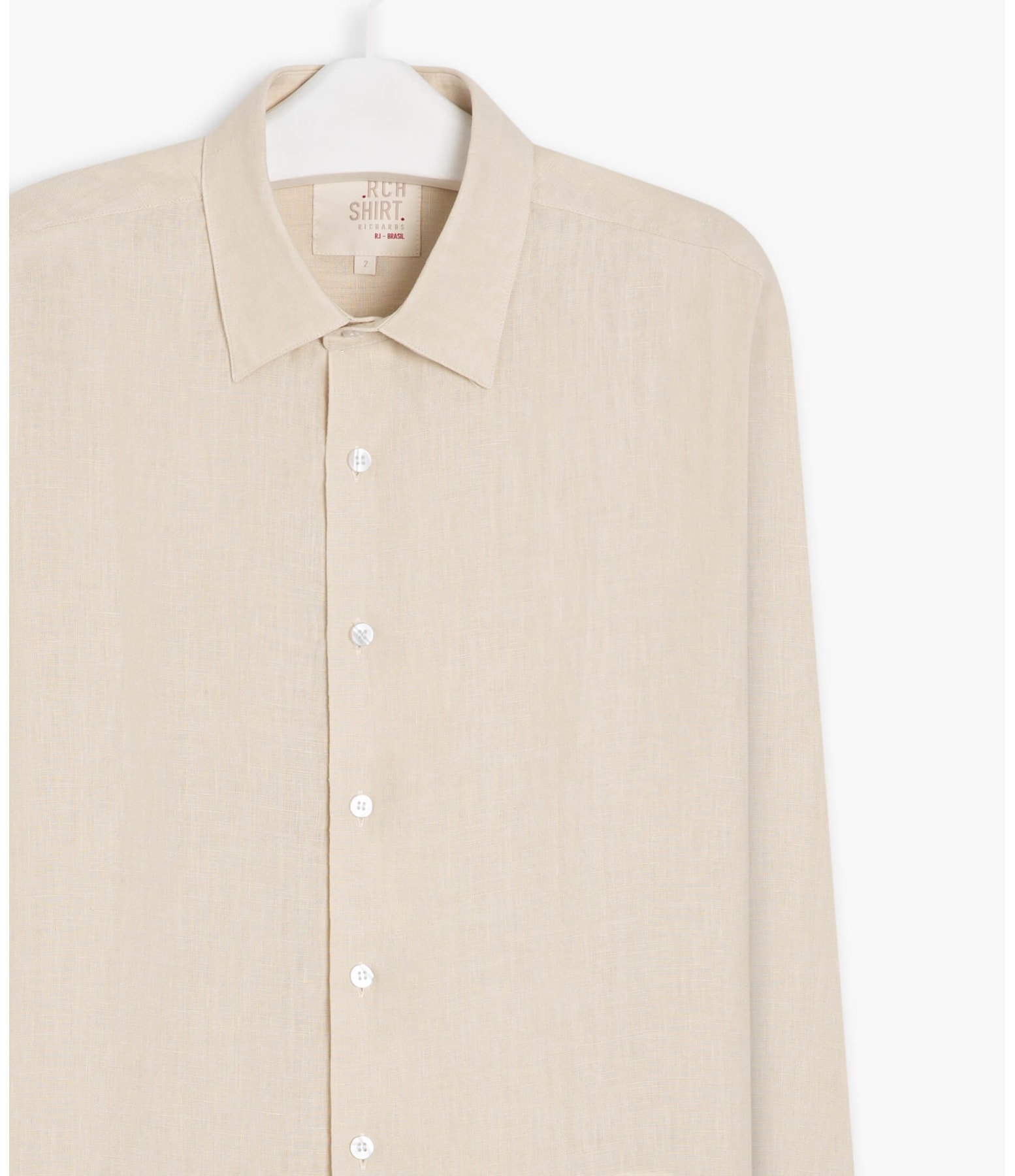 Camisa  Puro Linho  Uni. Areia