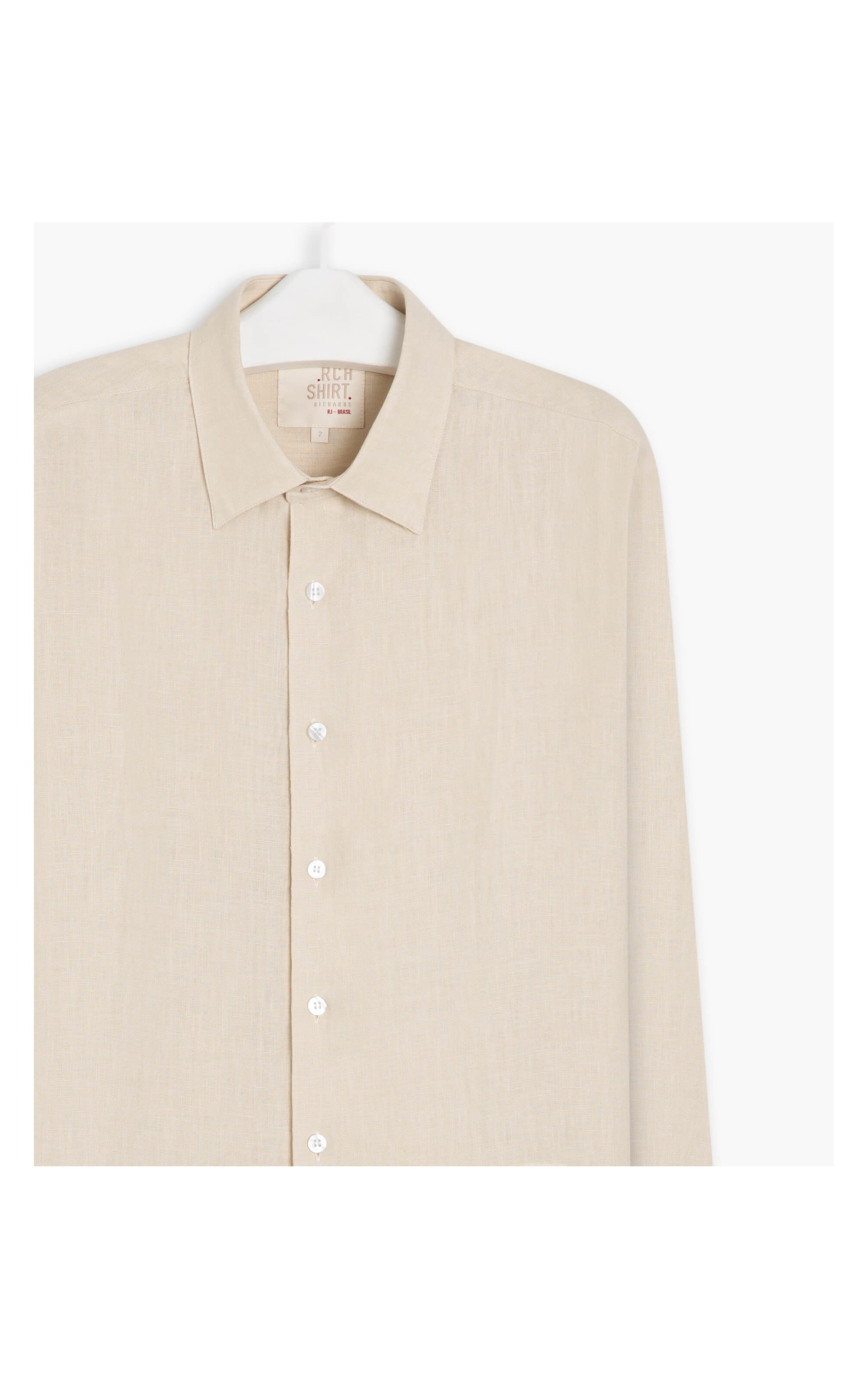 Camisa  Puro Linho  Uni. Areia