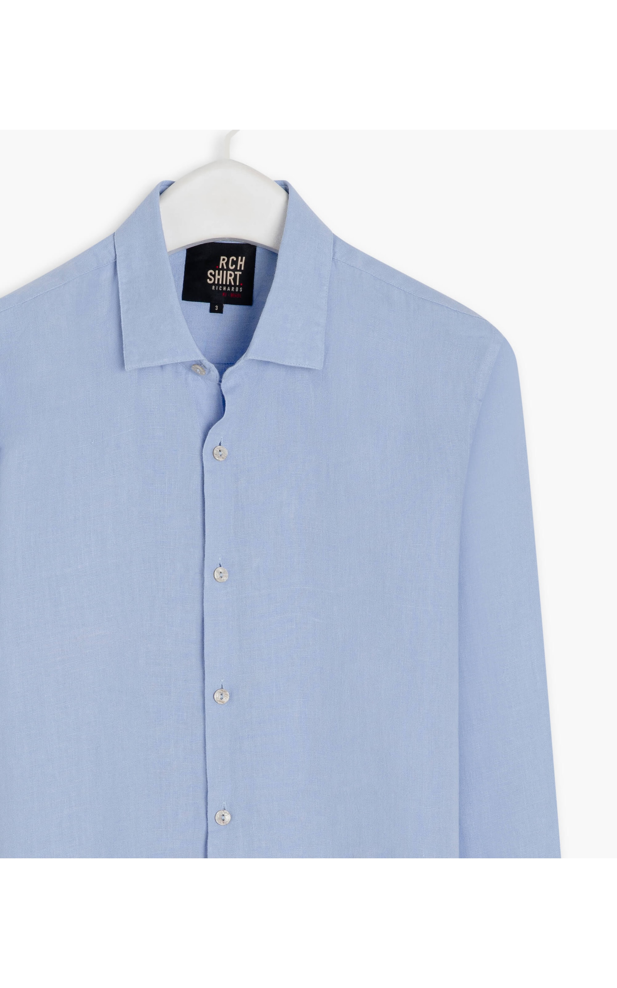 Camisa Puro Linho  Uni. Azul Bic