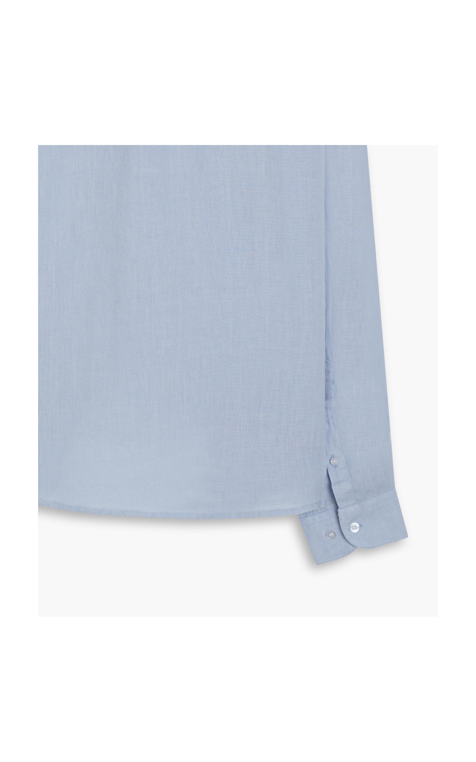 Camisa  Puro Linho  Uni. Azul Chofer