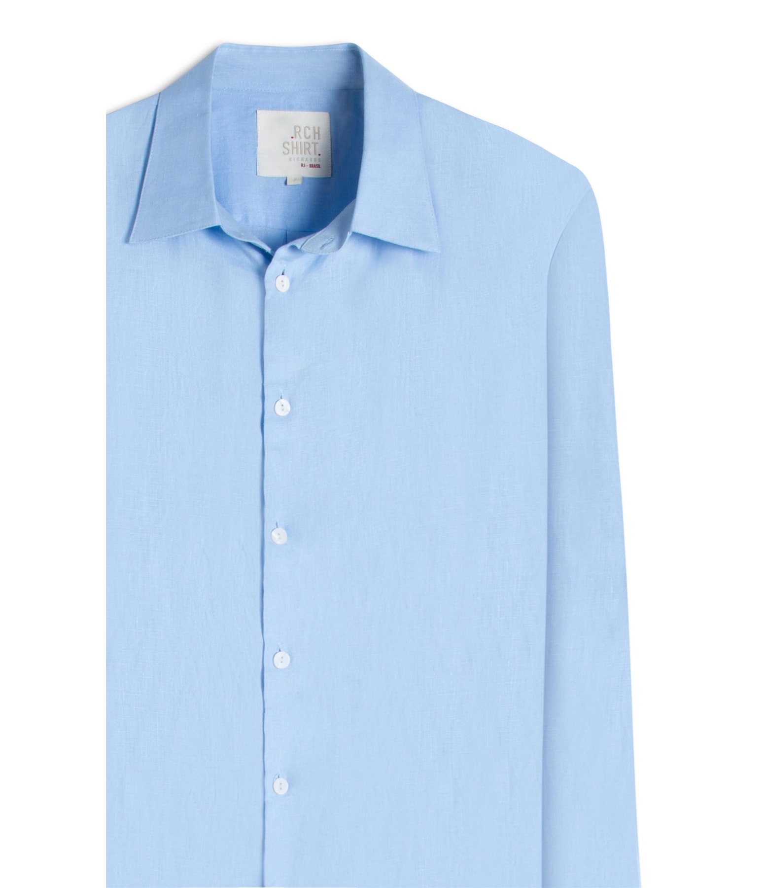 Camisa  Puro Linho  Uni. Azul Claro