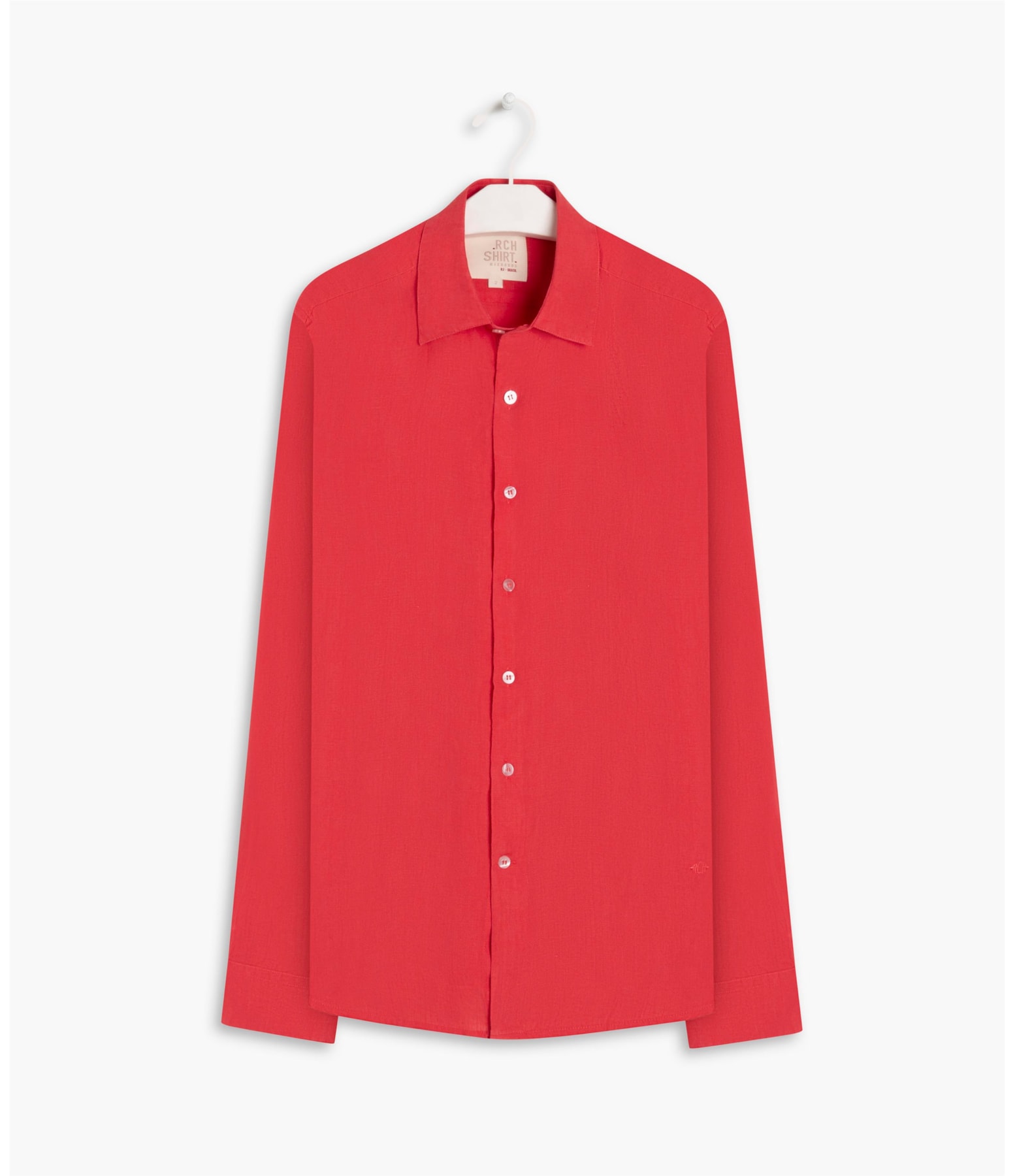 Camisa  Puro Linho  Uni. Coral
