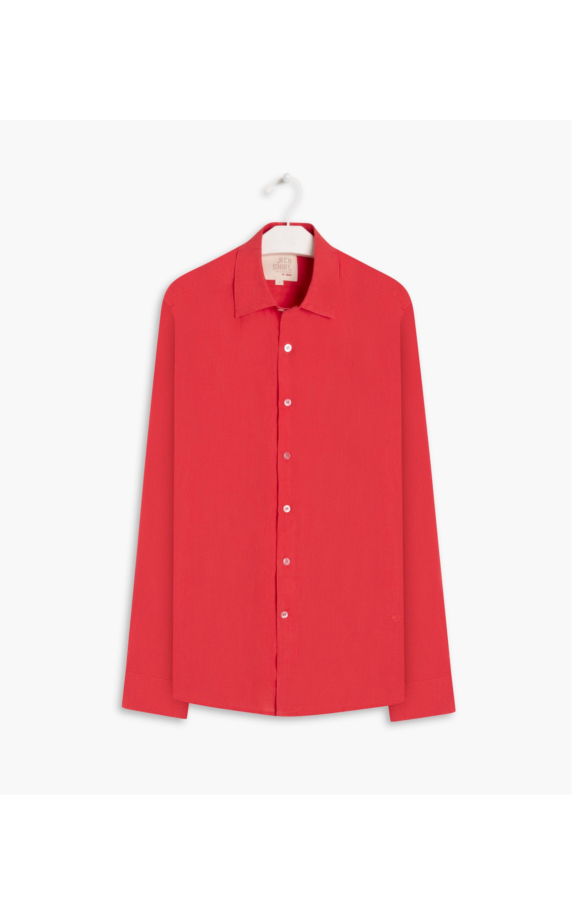 Camisa  Puro Linho  Uni. Coral