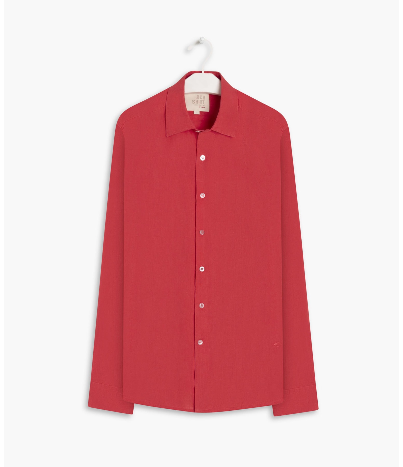 Camisa  Puro Linho  Uni. Coral