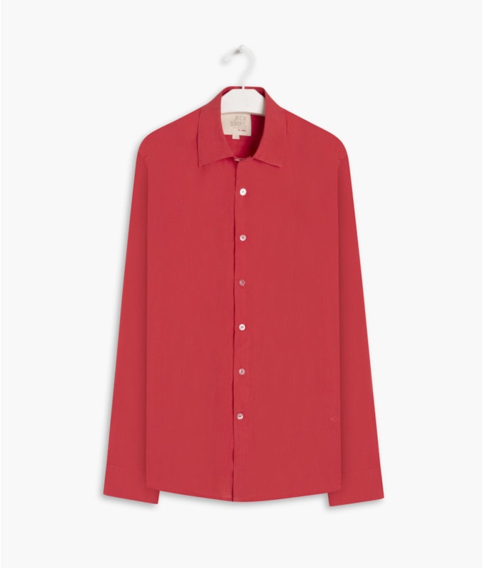 Camisa  Puro Linho  Uni. Coral