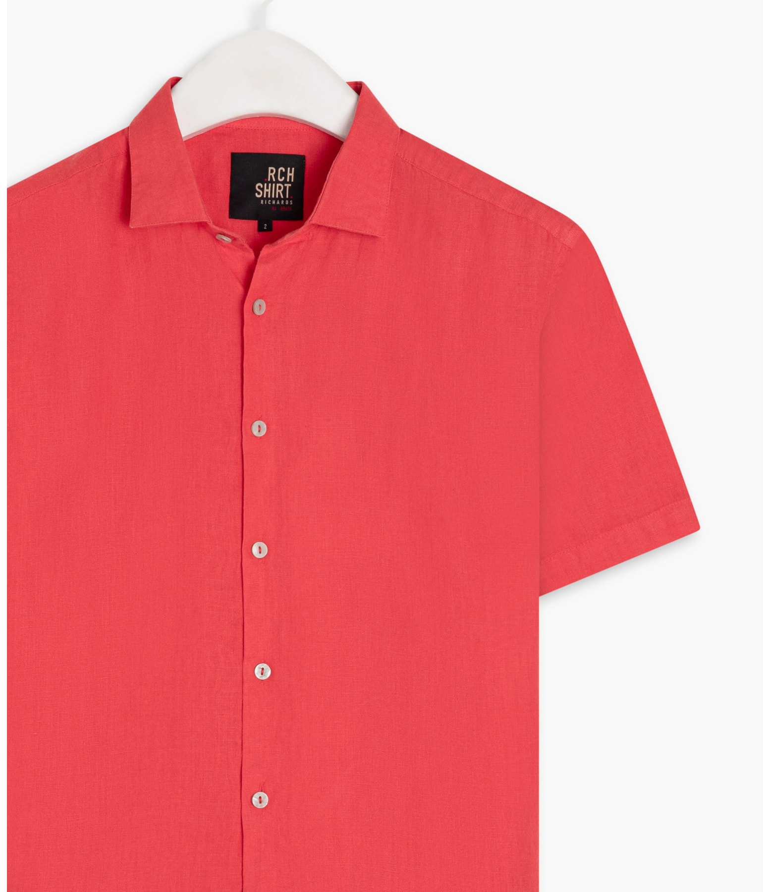 Camisa  Puro Linho  Uni Coral