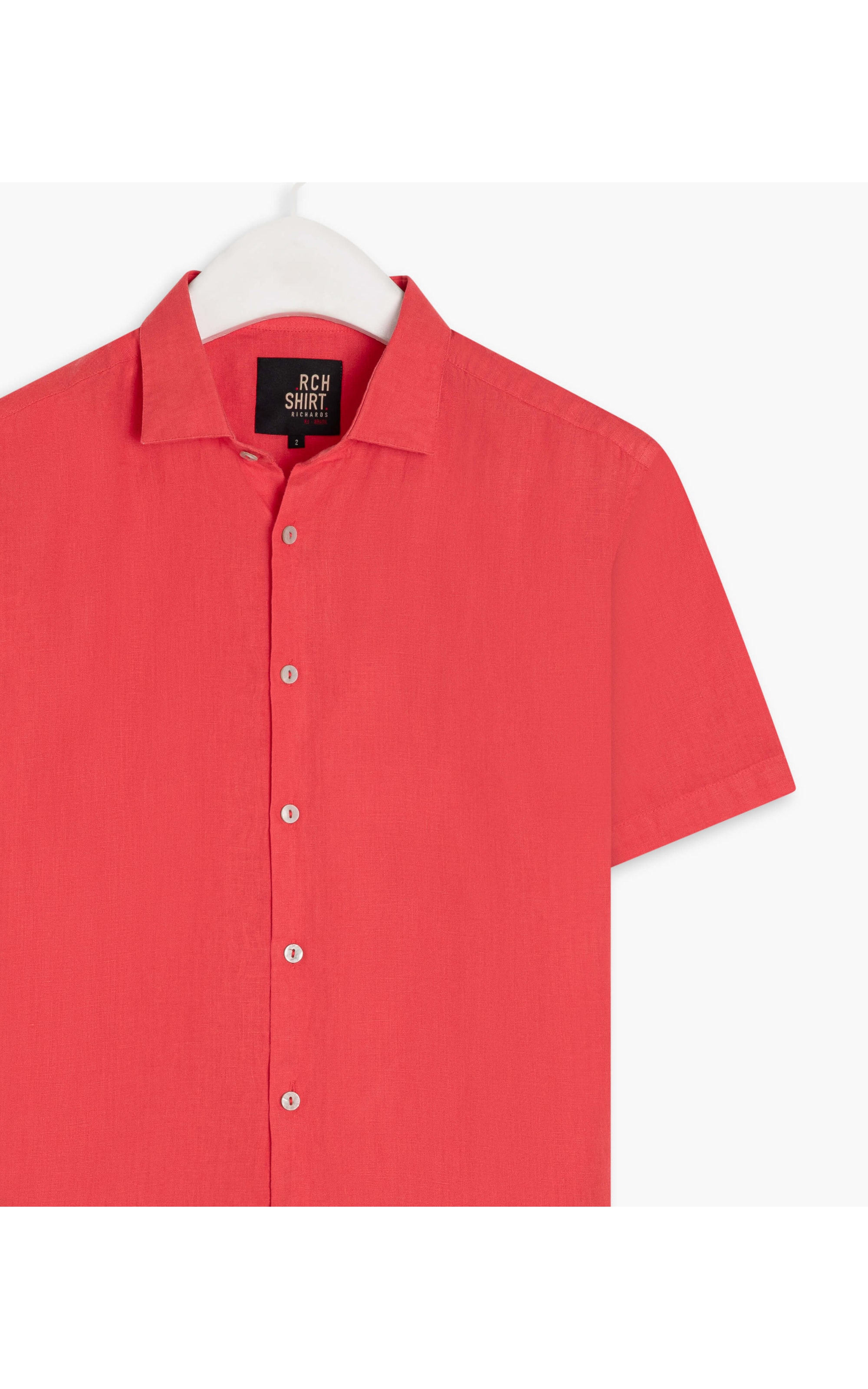 Camisa  Puro Linho  Uni Coral