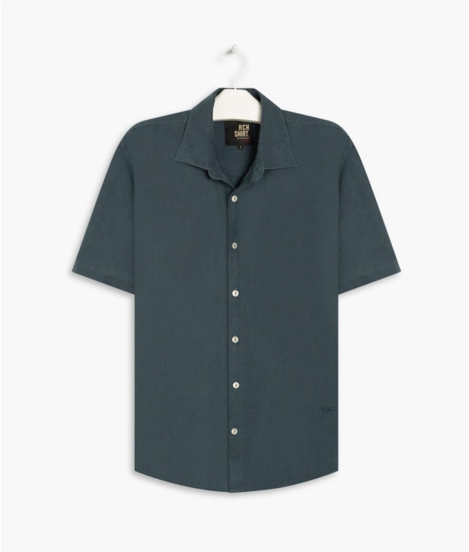 Camisa  Puro Linho  Uni Marinho