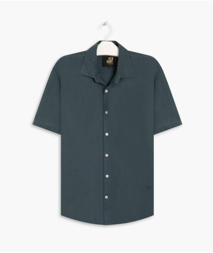 Camisa  Puro Linho  Uni Marinho