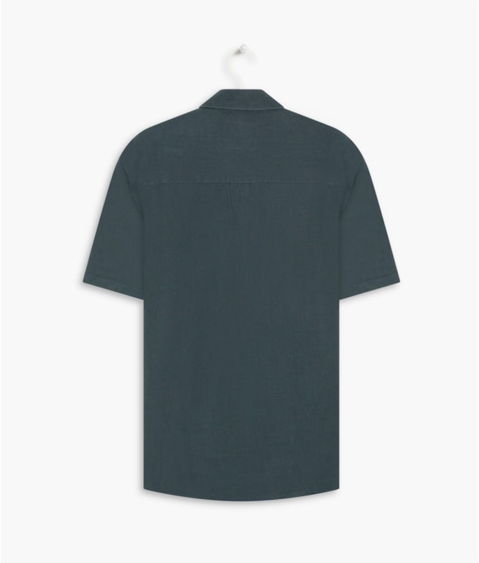 Camisa  Puro Linho  Uni Marinho