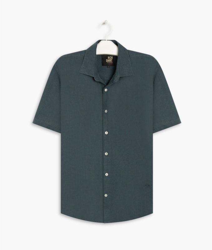 Camisa  Puro Linho  Uni Marinho