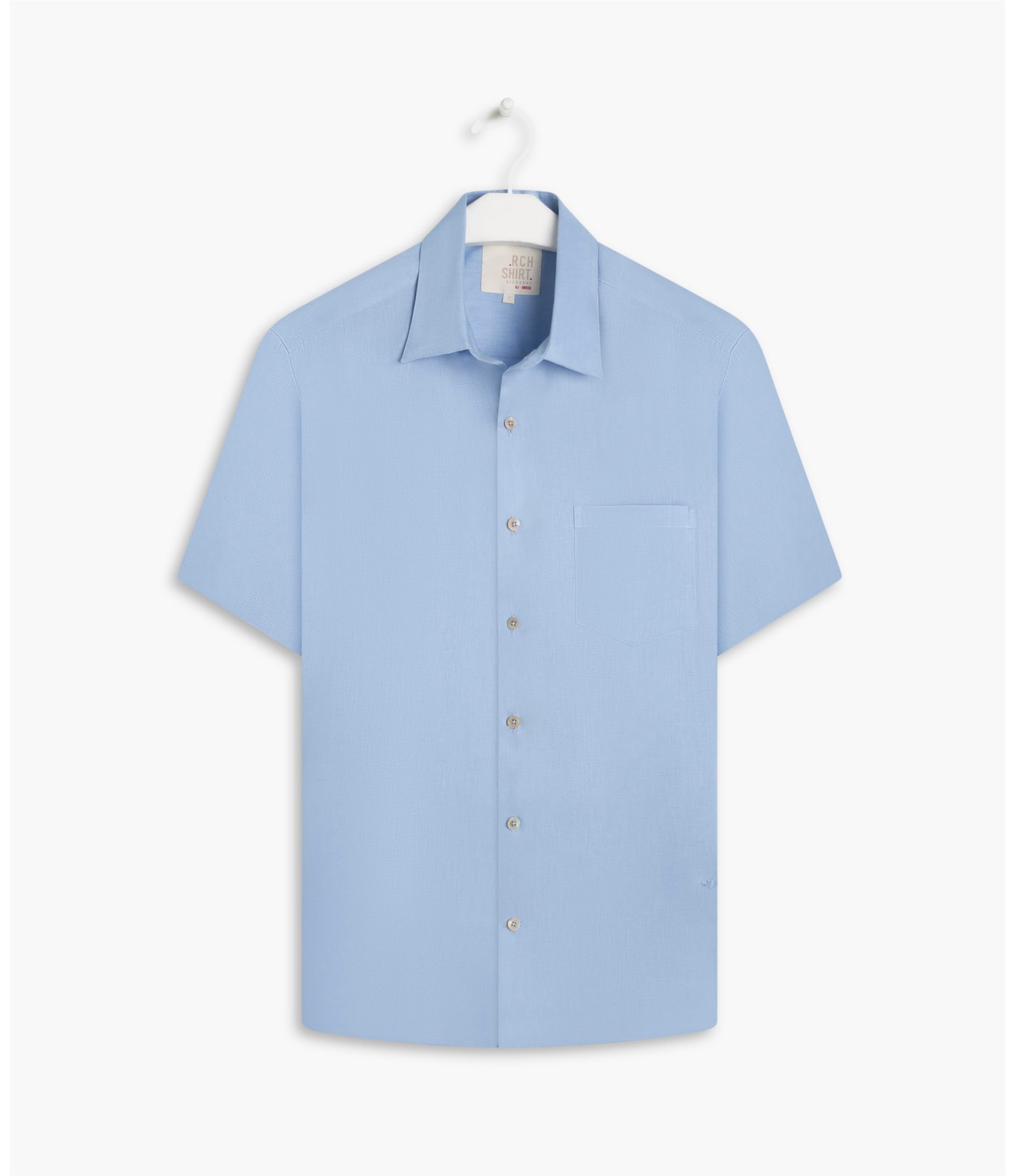 Camisa  Puro Linho  Uni Mc Azul Claro