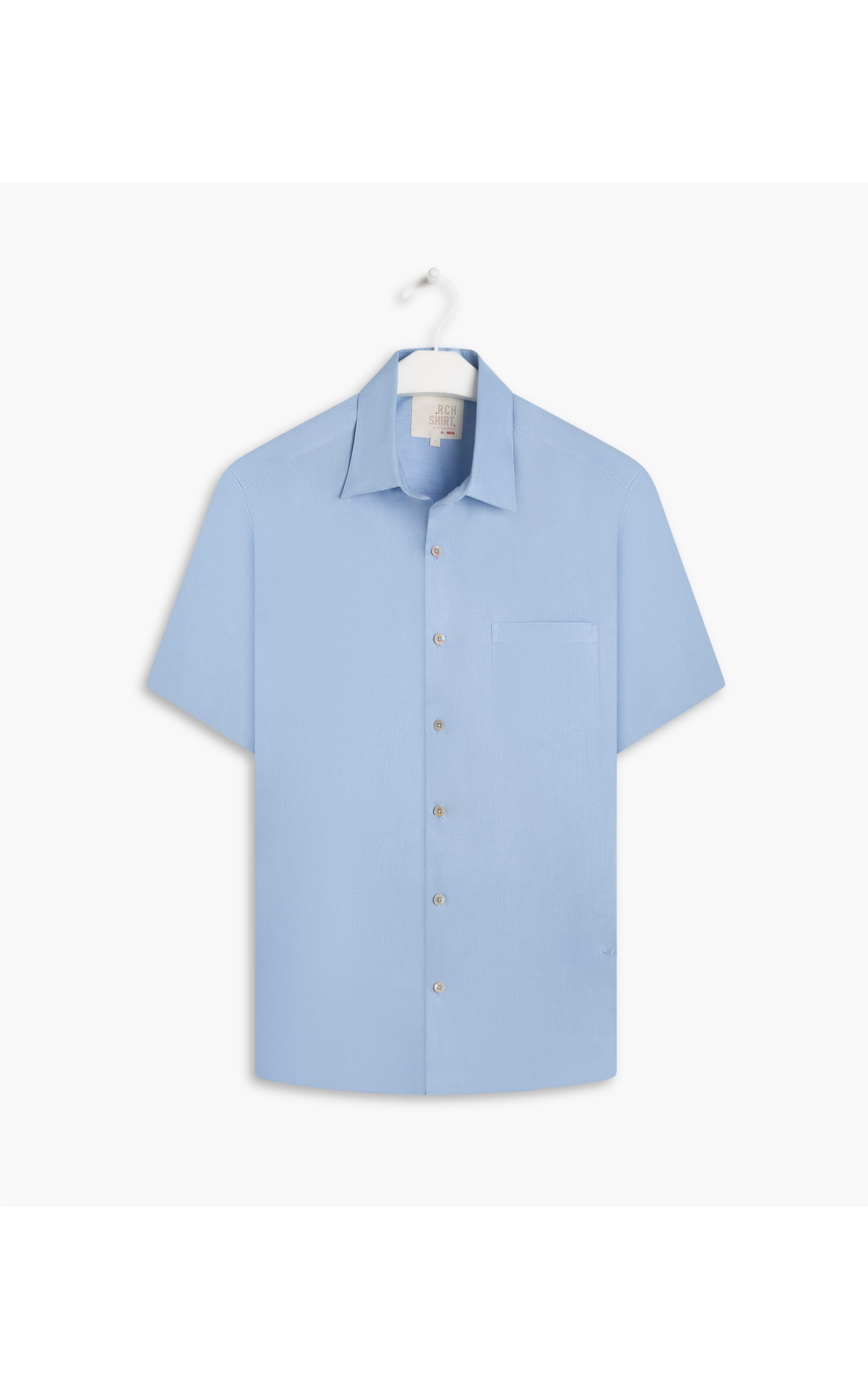 Camisa  Puro Linho  Uni Mc Azul Claro