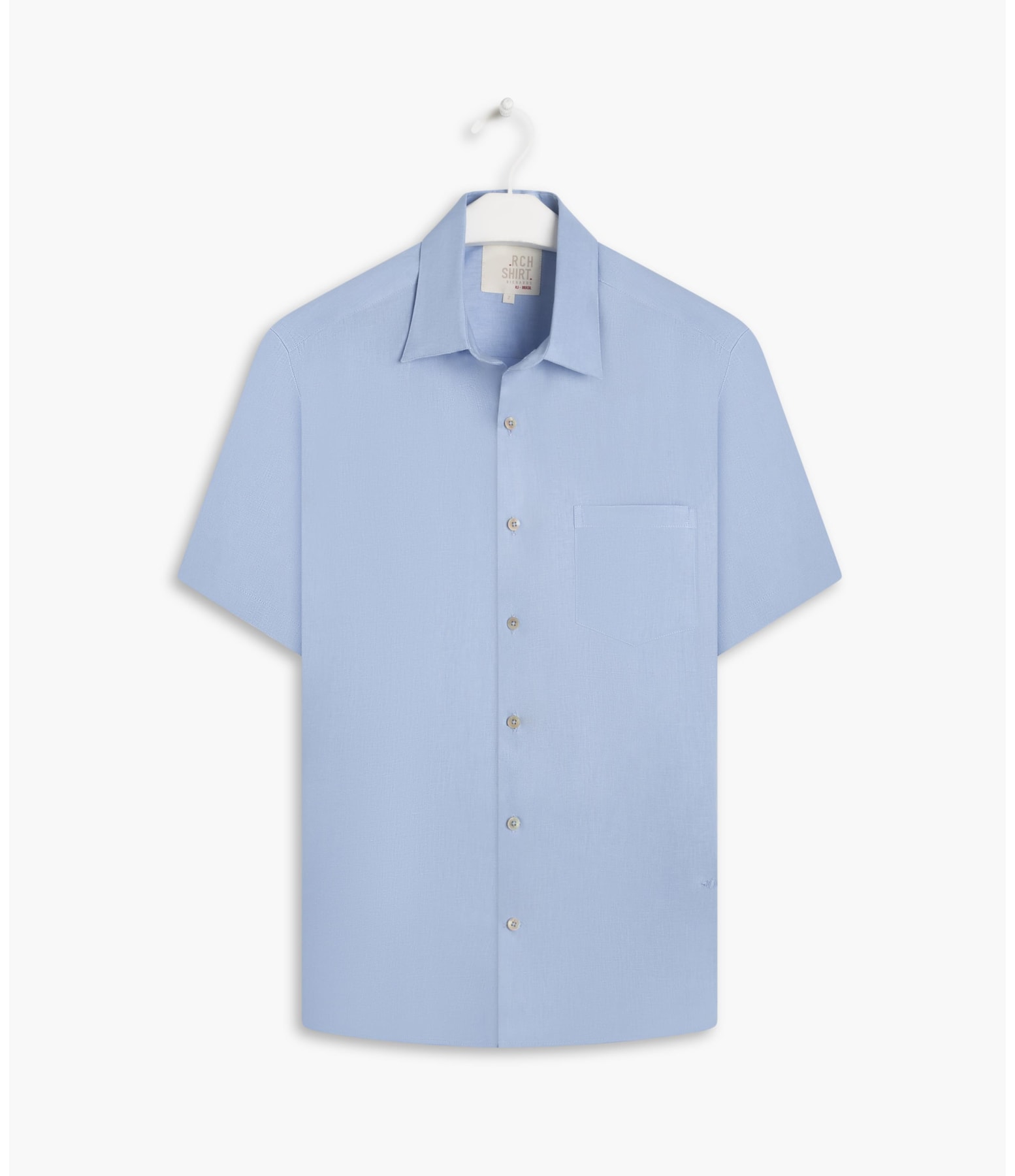 Camisa  Puro Linho  Uni Mc Azul Claro