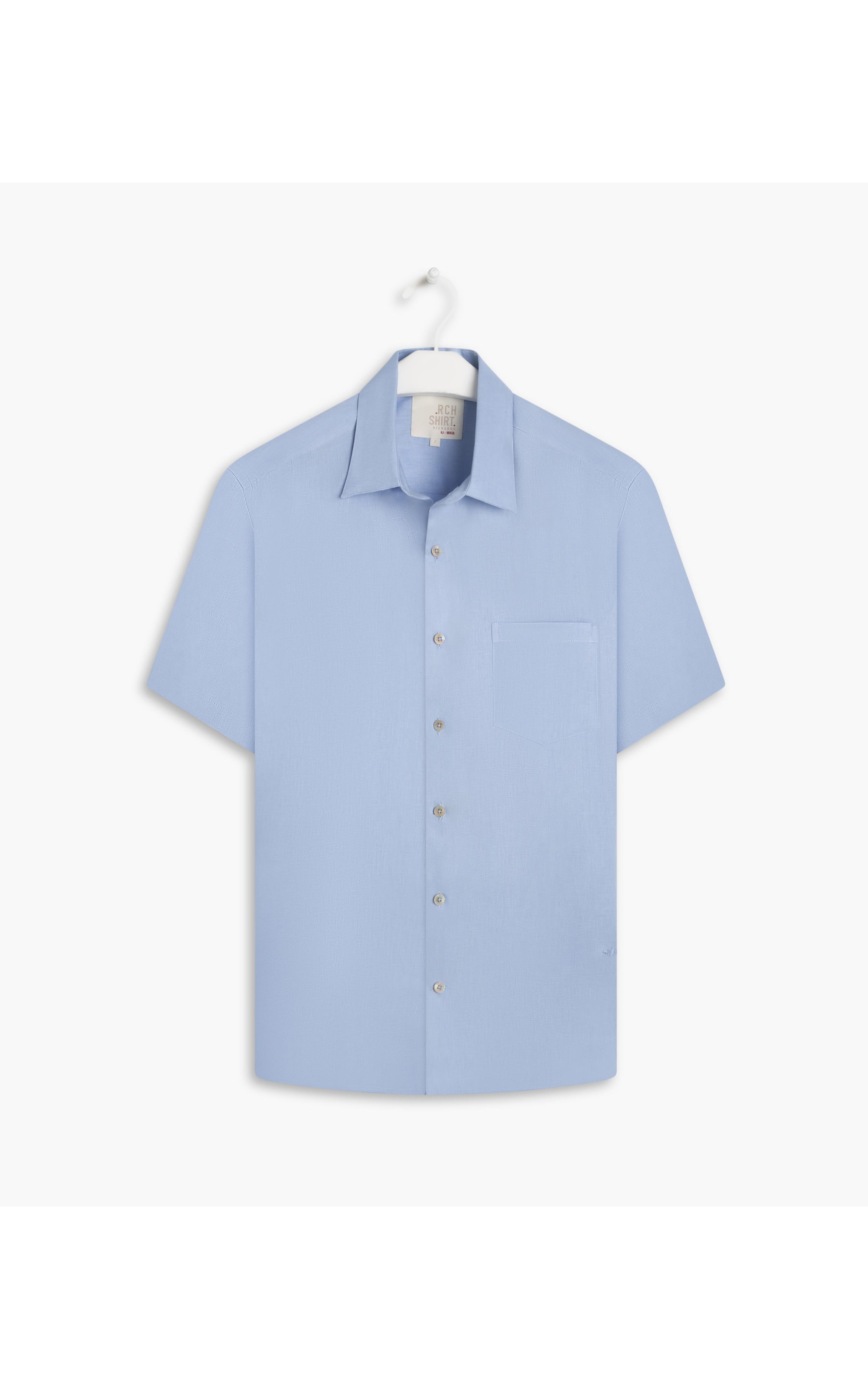 Camisa  Puro Linho  Uni Mc Azul Claro