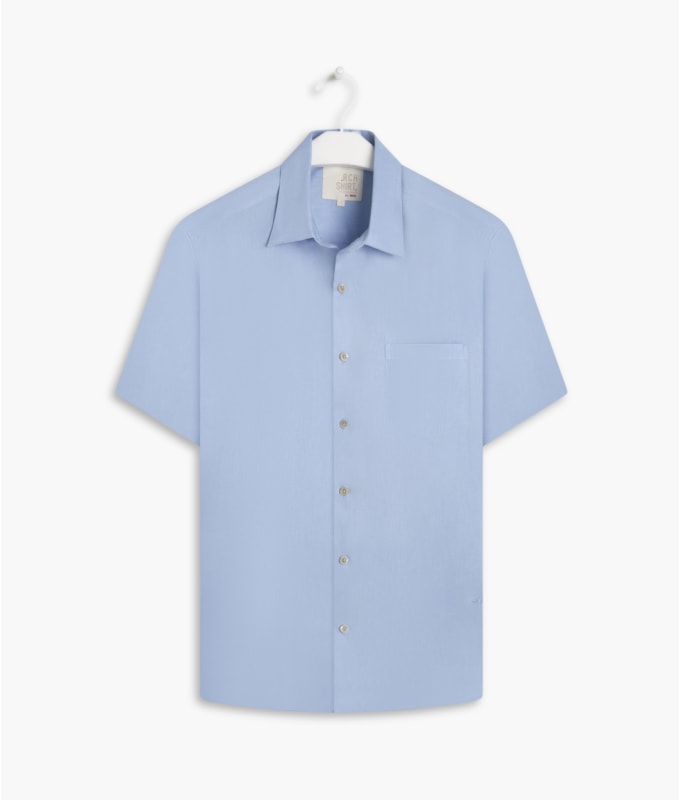 Camisa  Puro Linho  Uni Mc Azul Claro