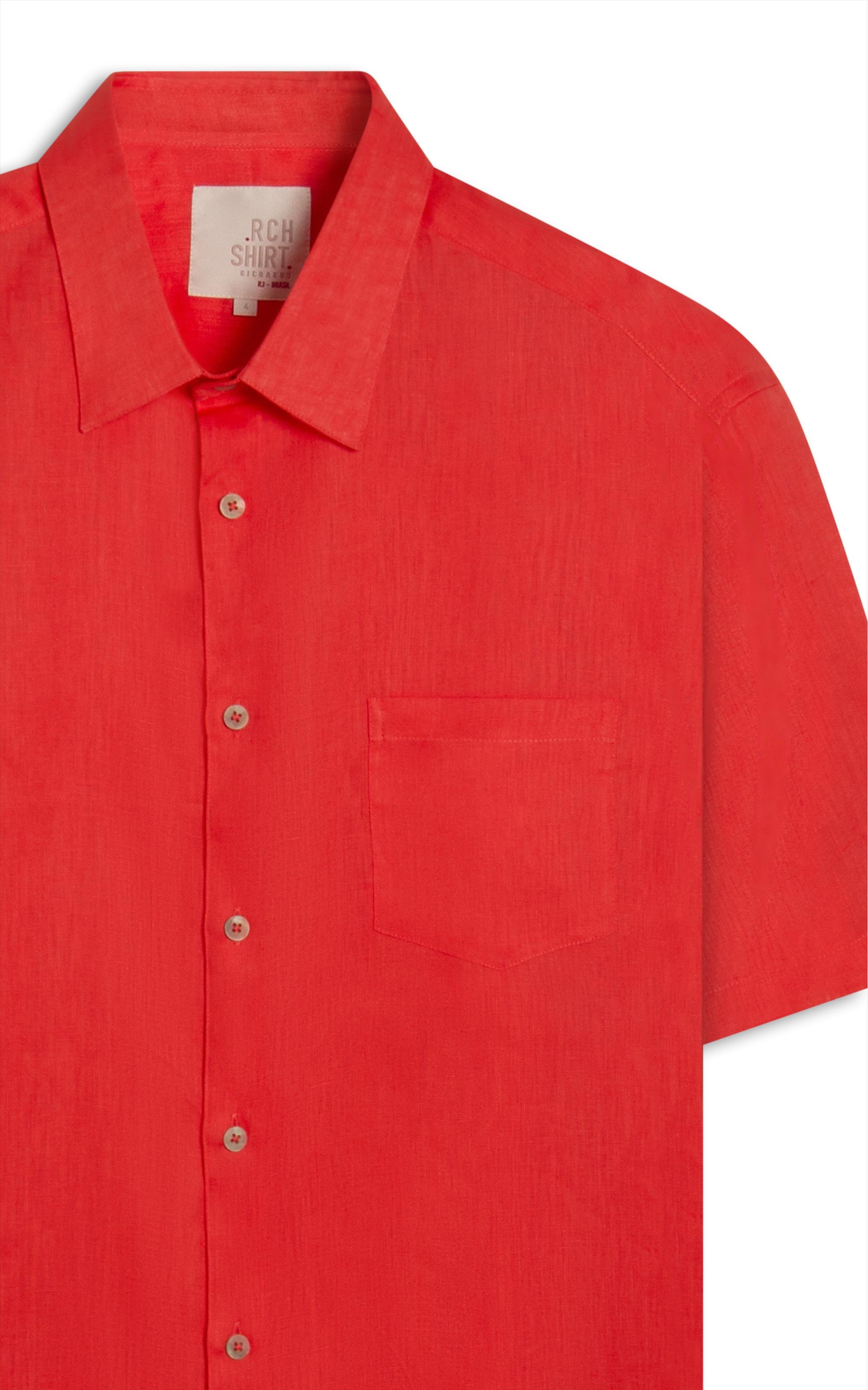 Camisa  Puro Linho  Uni Mc Coral