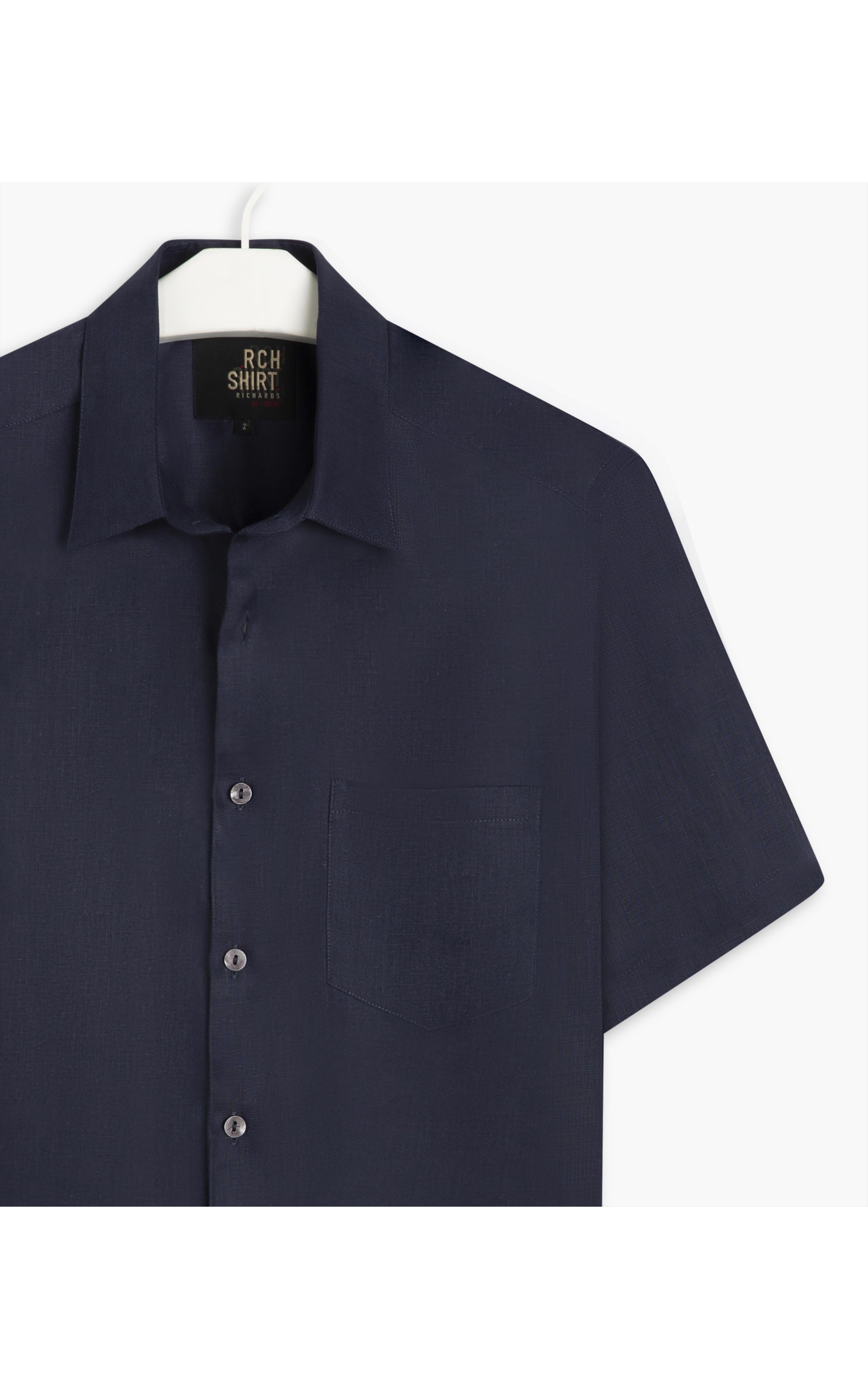 Camisa Puro Linho  Uni Mc Dark Navy