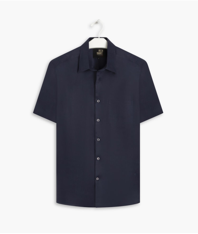 Camisa  Puro Linho  Uni Mc Dark Navy
