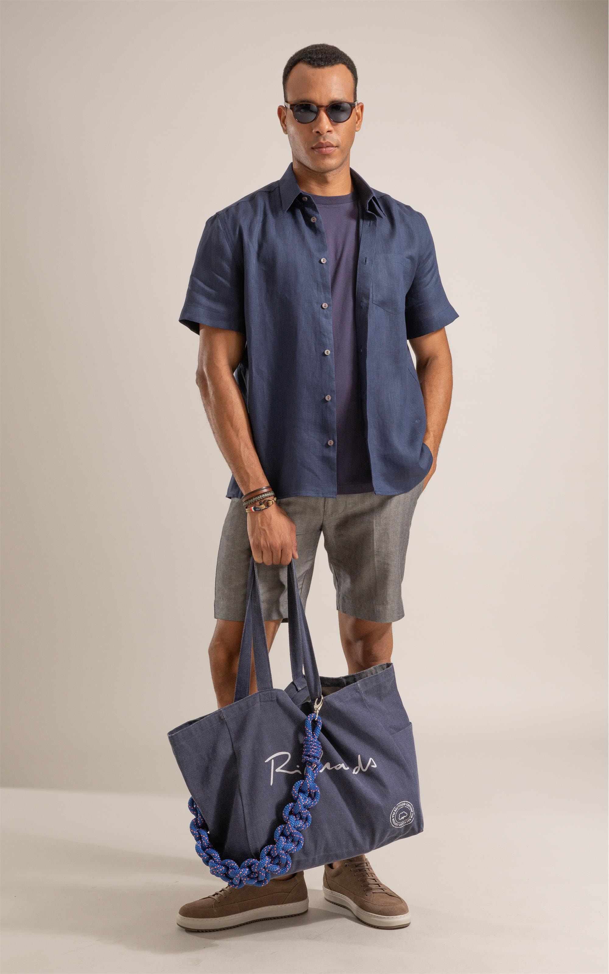 Camisa  Puro Linho  Uni Mc Dark Navy