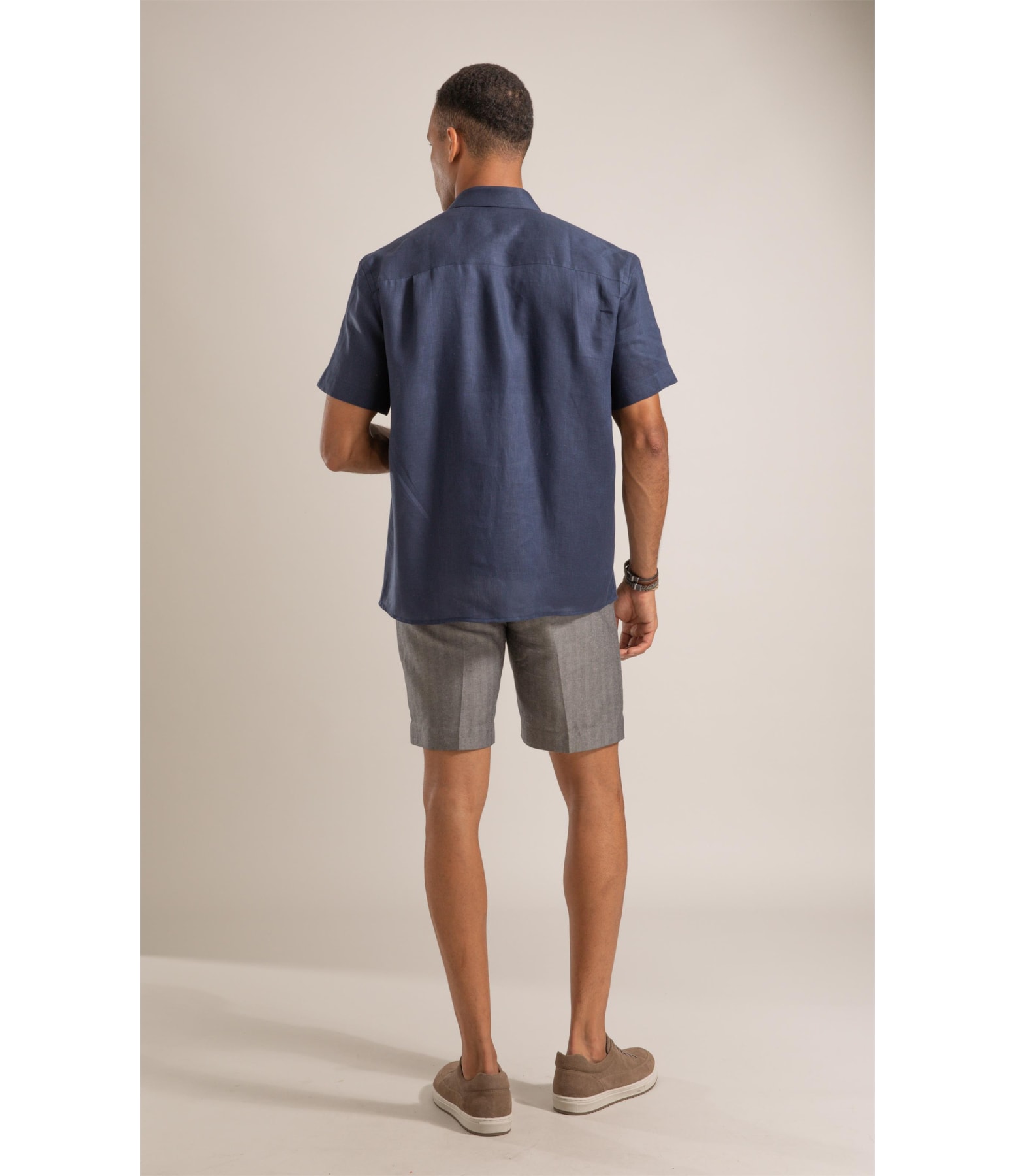 Camisa  Puro Linho  Uni Mc Dark Navy