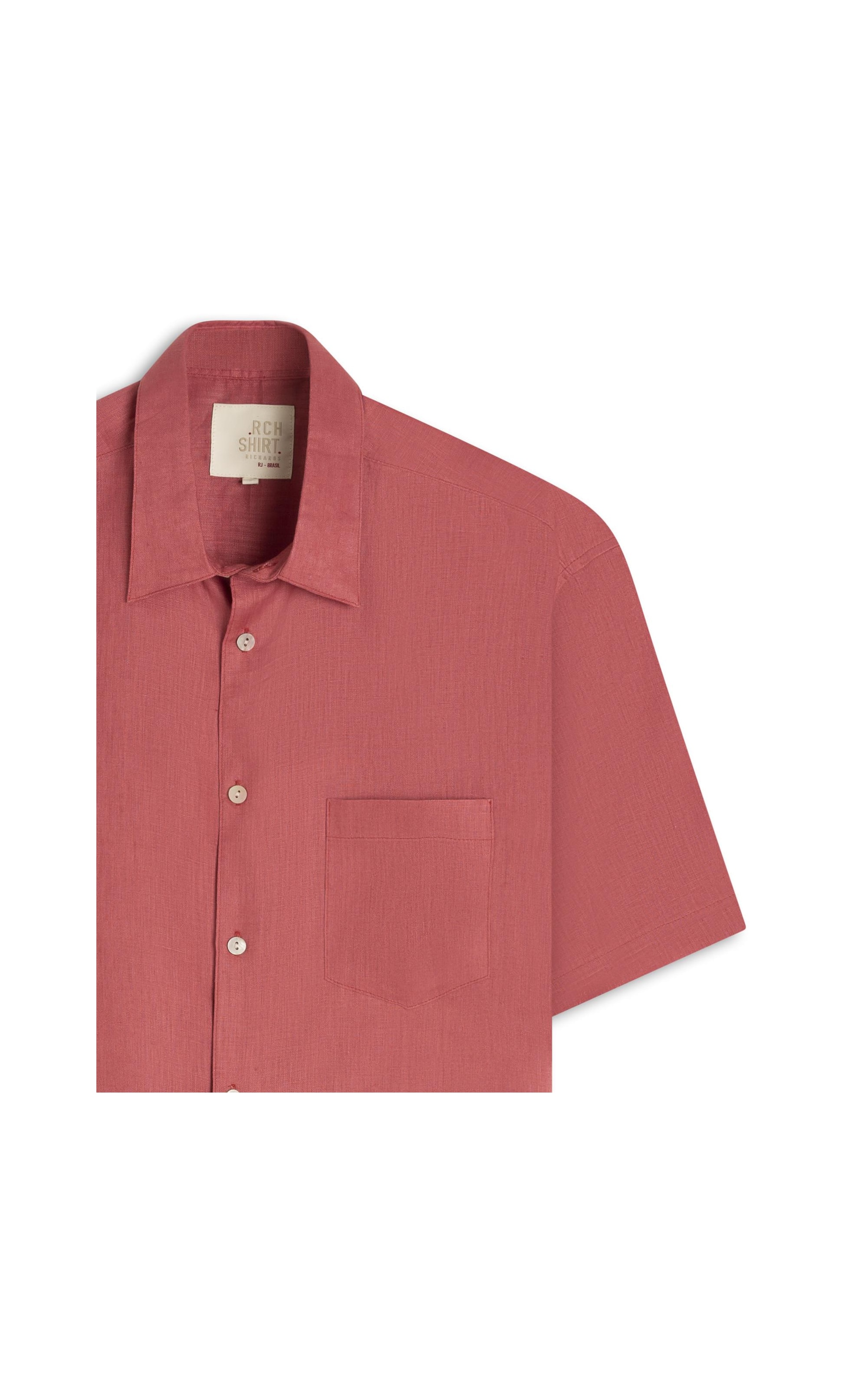 Camisa Puro Linho  Uni Mc Rosa Velho