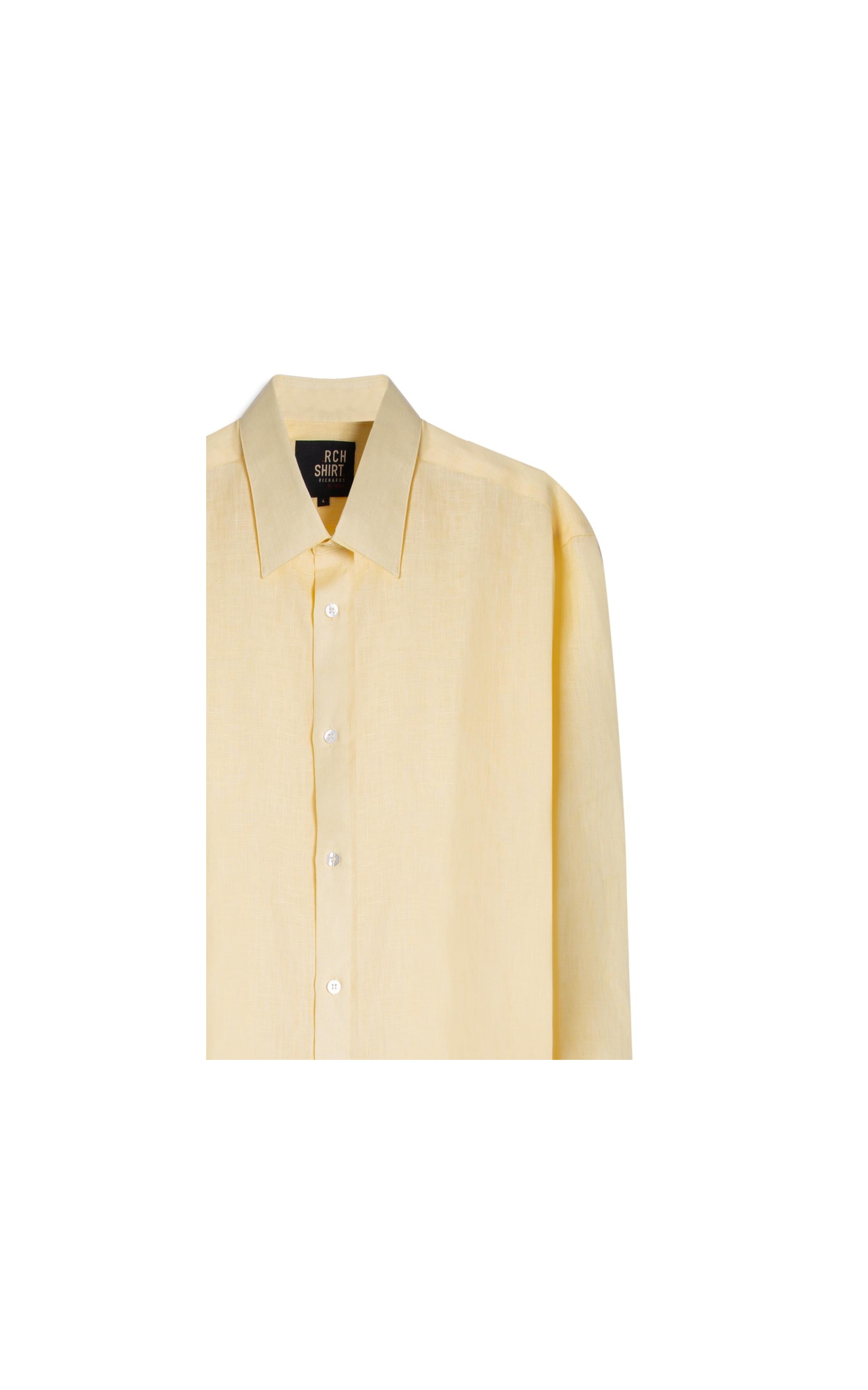 Camisa  Puro Linho  Uni Ml Amarelo