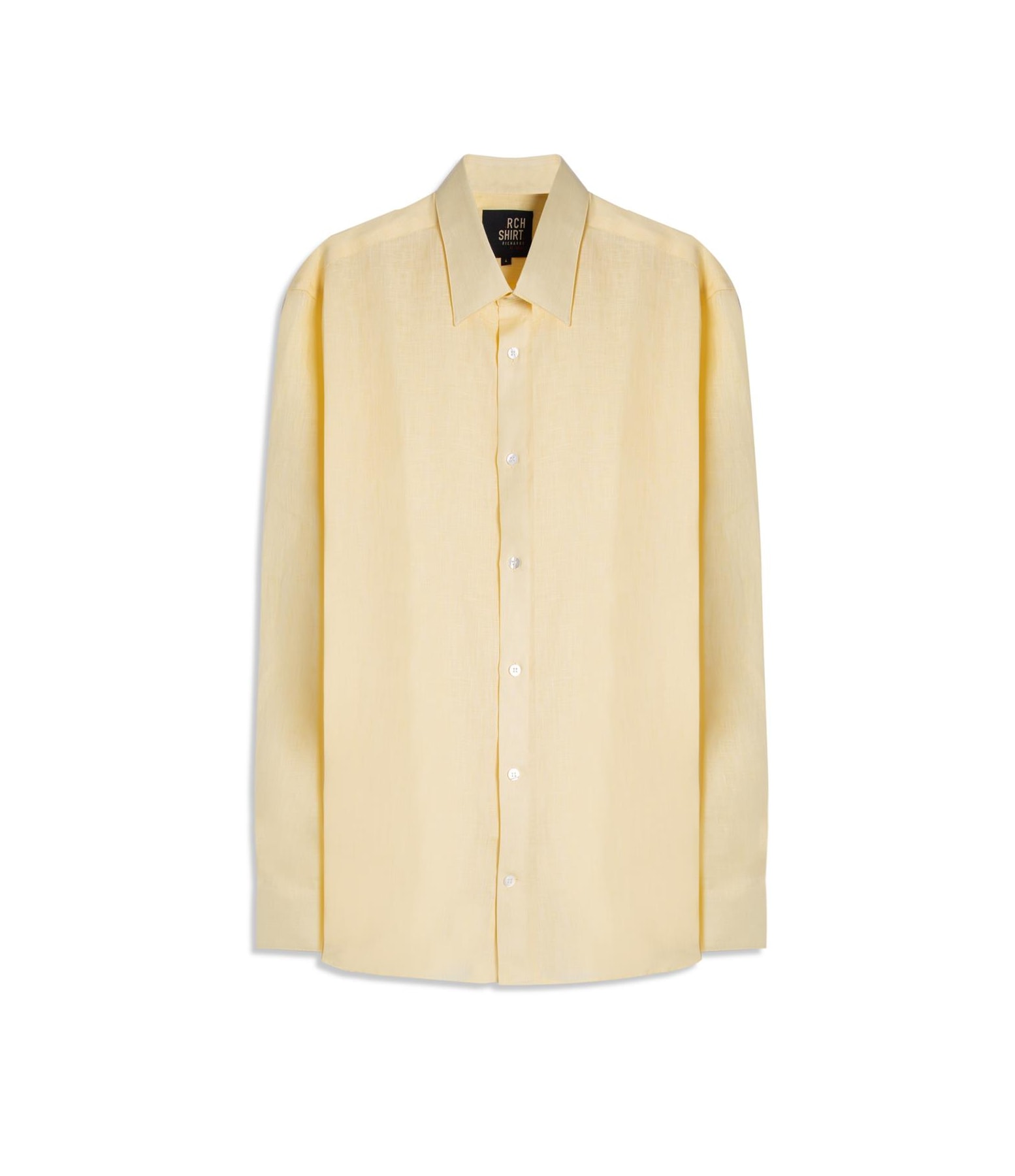 Camisa  Puro Linho  Uni Ml Amarelo