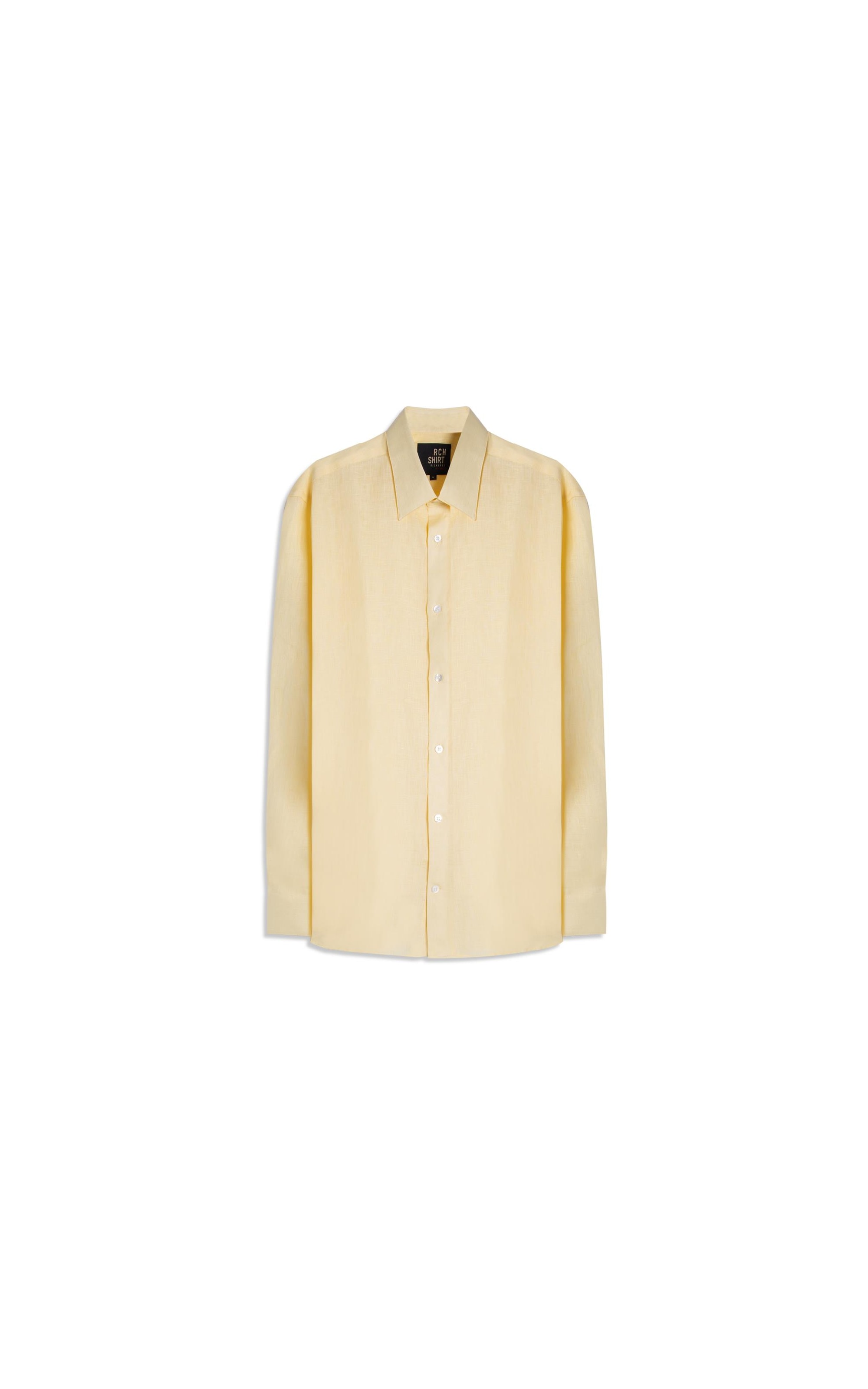 Camisa  Puro Linho  Uni Ml Amarelo