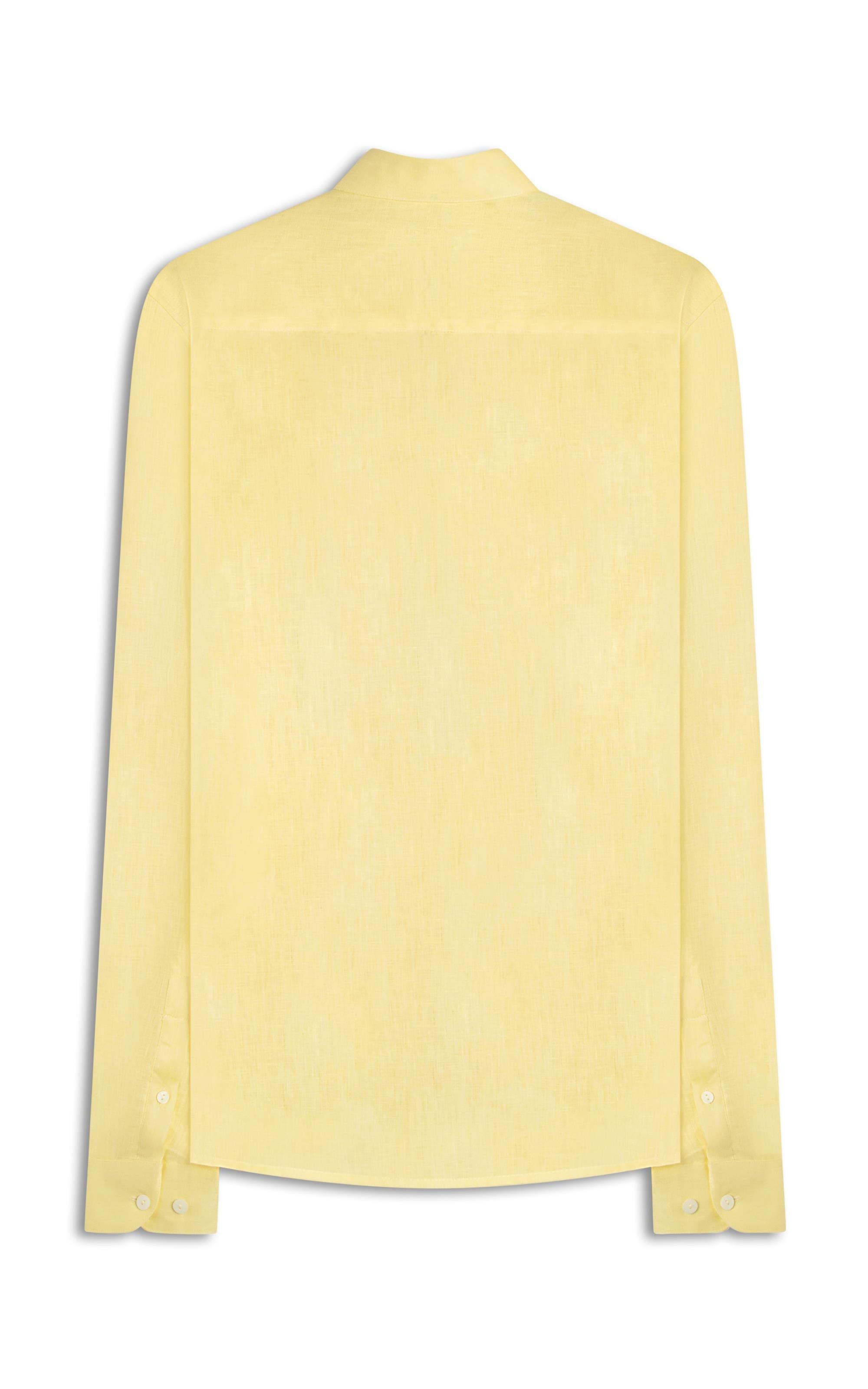 Camisa Puro Linho  Uni Ml Amarelo i