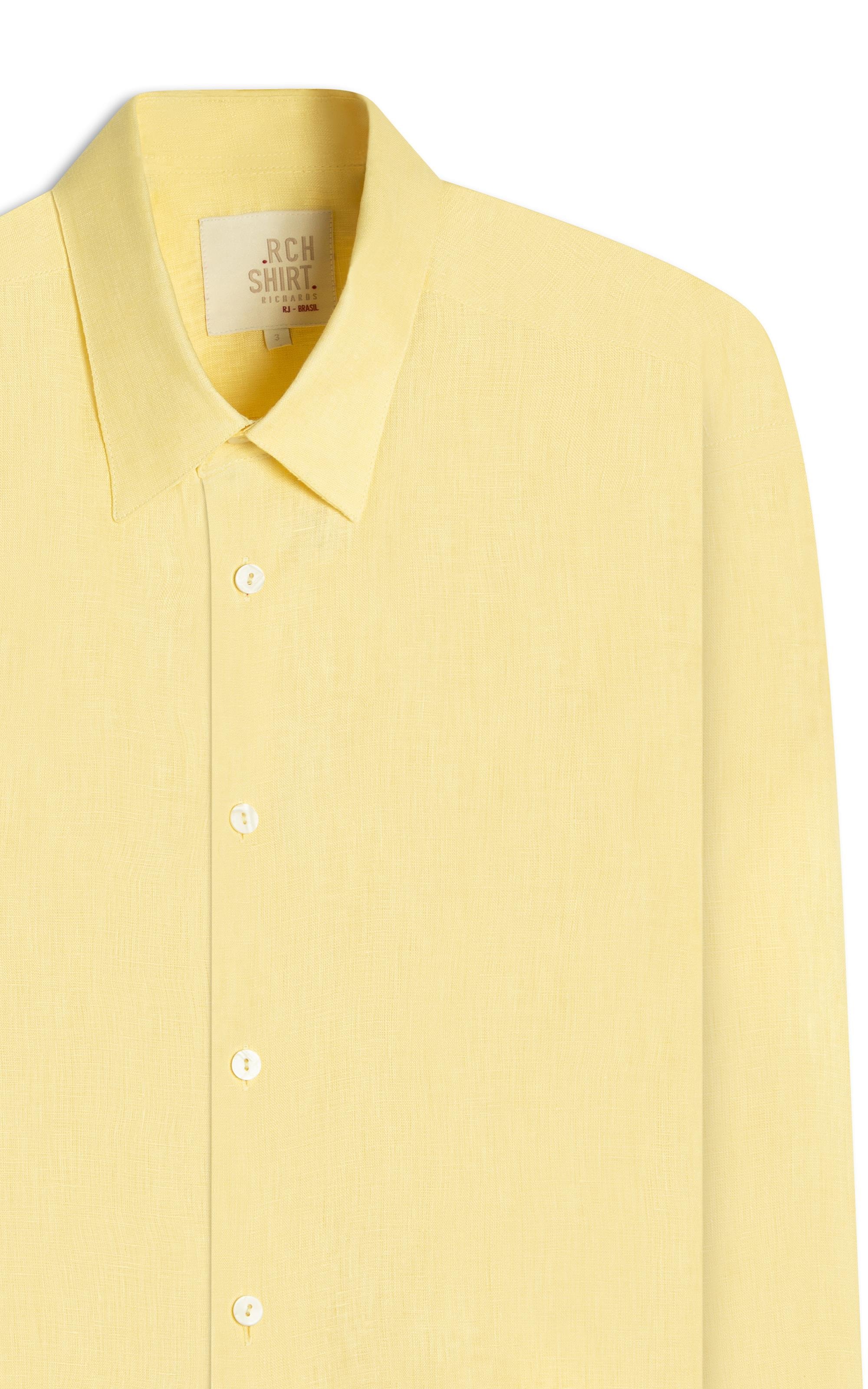 Camisa Puro Linho  Uni Ml Amarelo i