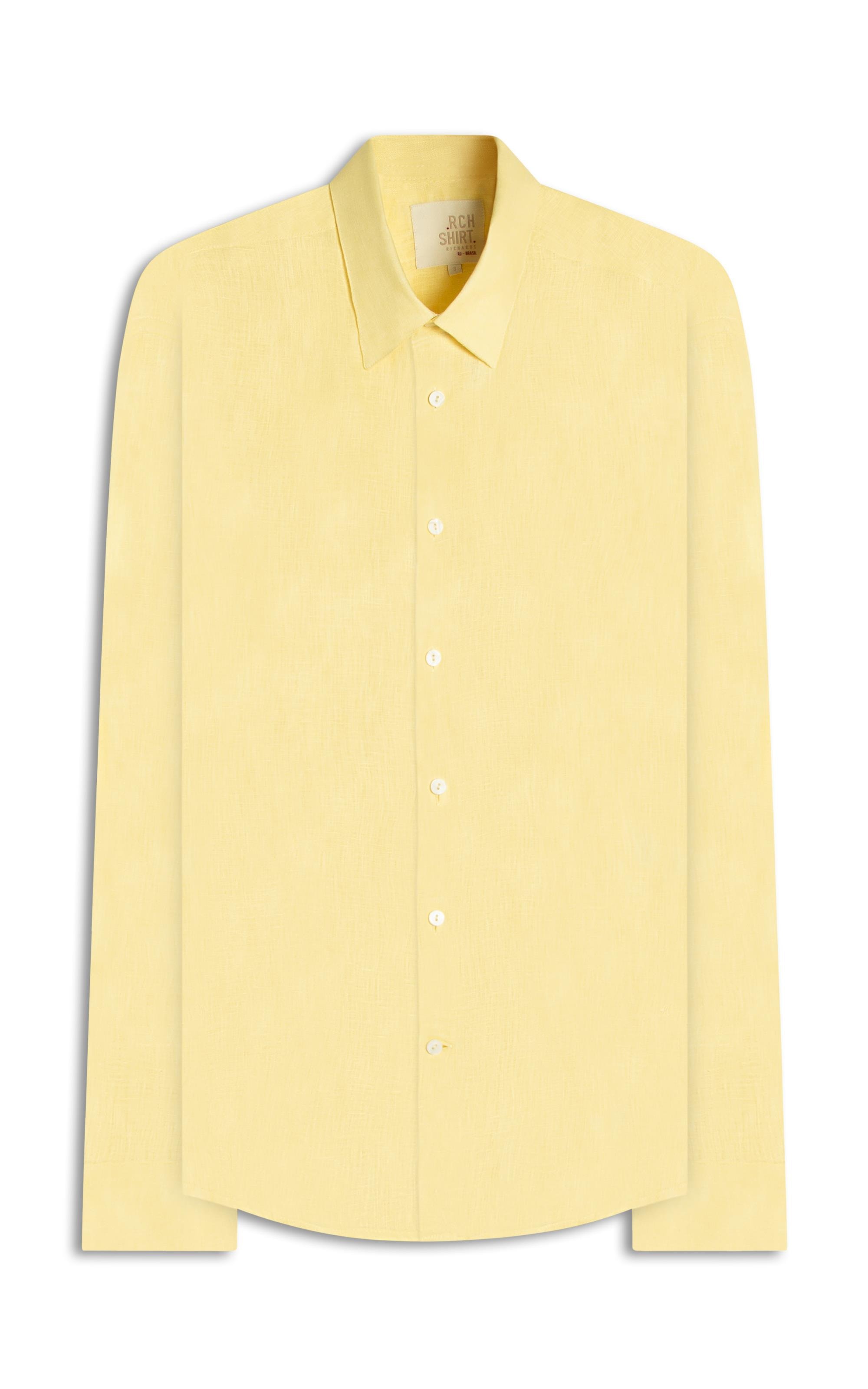 Camisa Puro Linho  Uni Ml Amarelo i