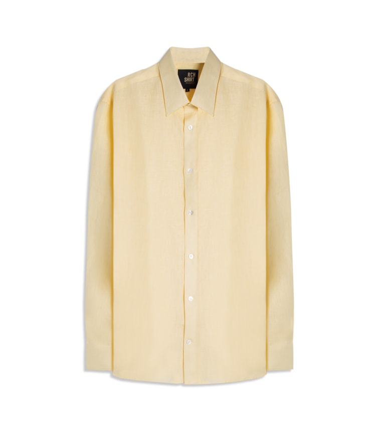 Camisa  Puro Linho  Uni Ml Amarelo i