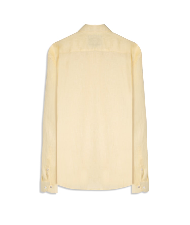 Camisa  Puro Linho  Uni Ml Amarelo i