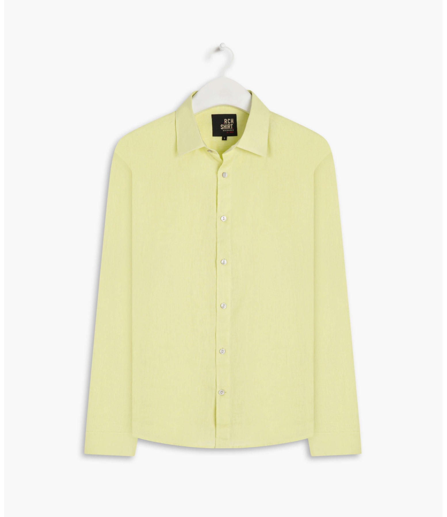 Camisa  Puro Linho  Uni Ml Amarelo l