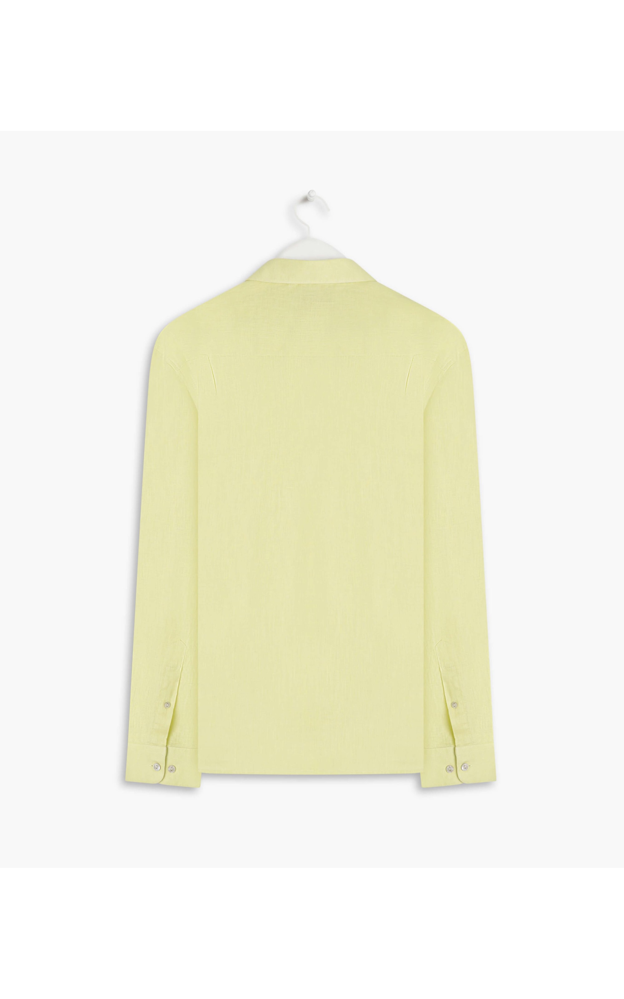 Camisa  Puro Linho  Uni Ml Amarelo l