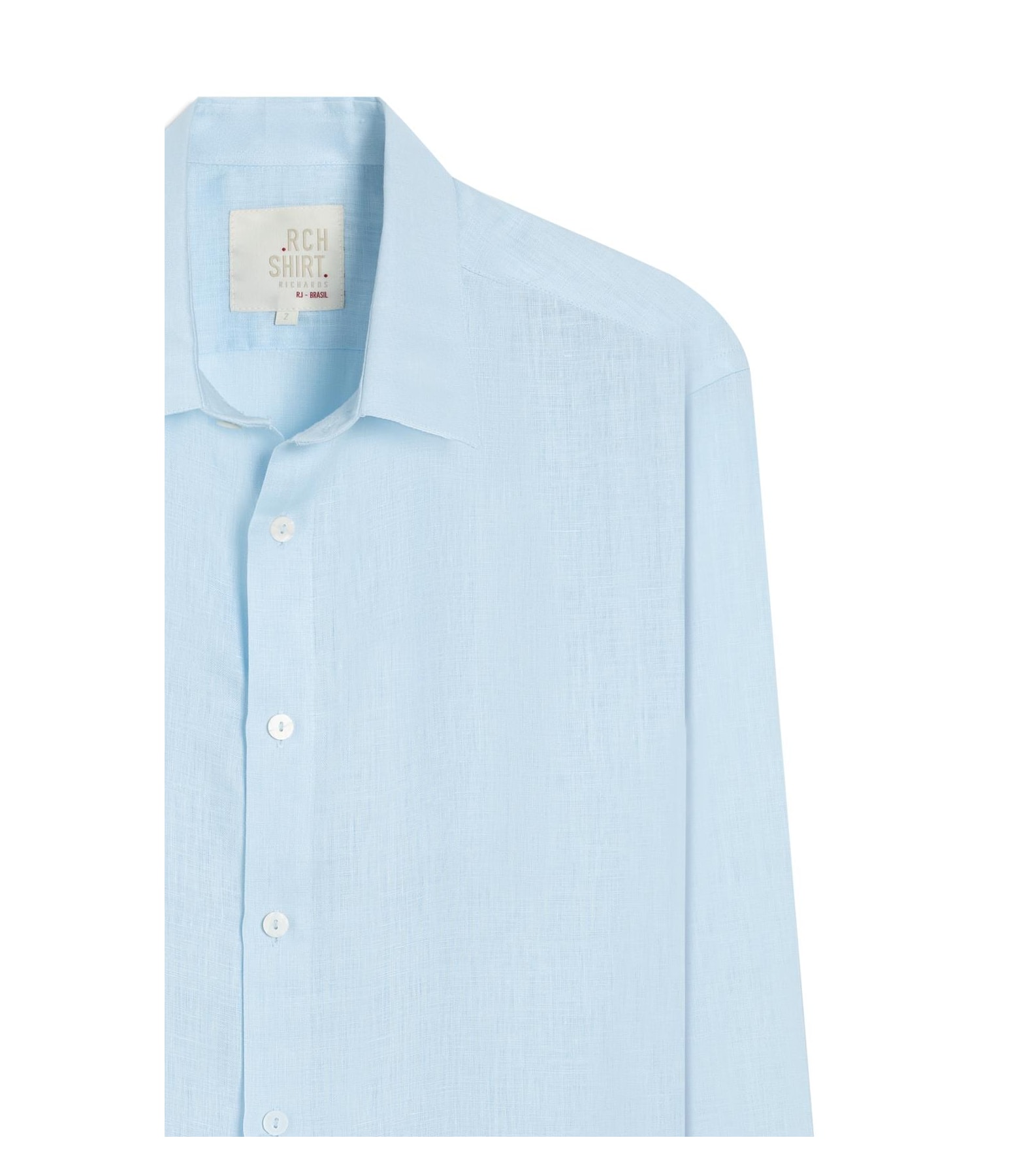 Camisa Puro Linho  Uni Ml Azul Claro