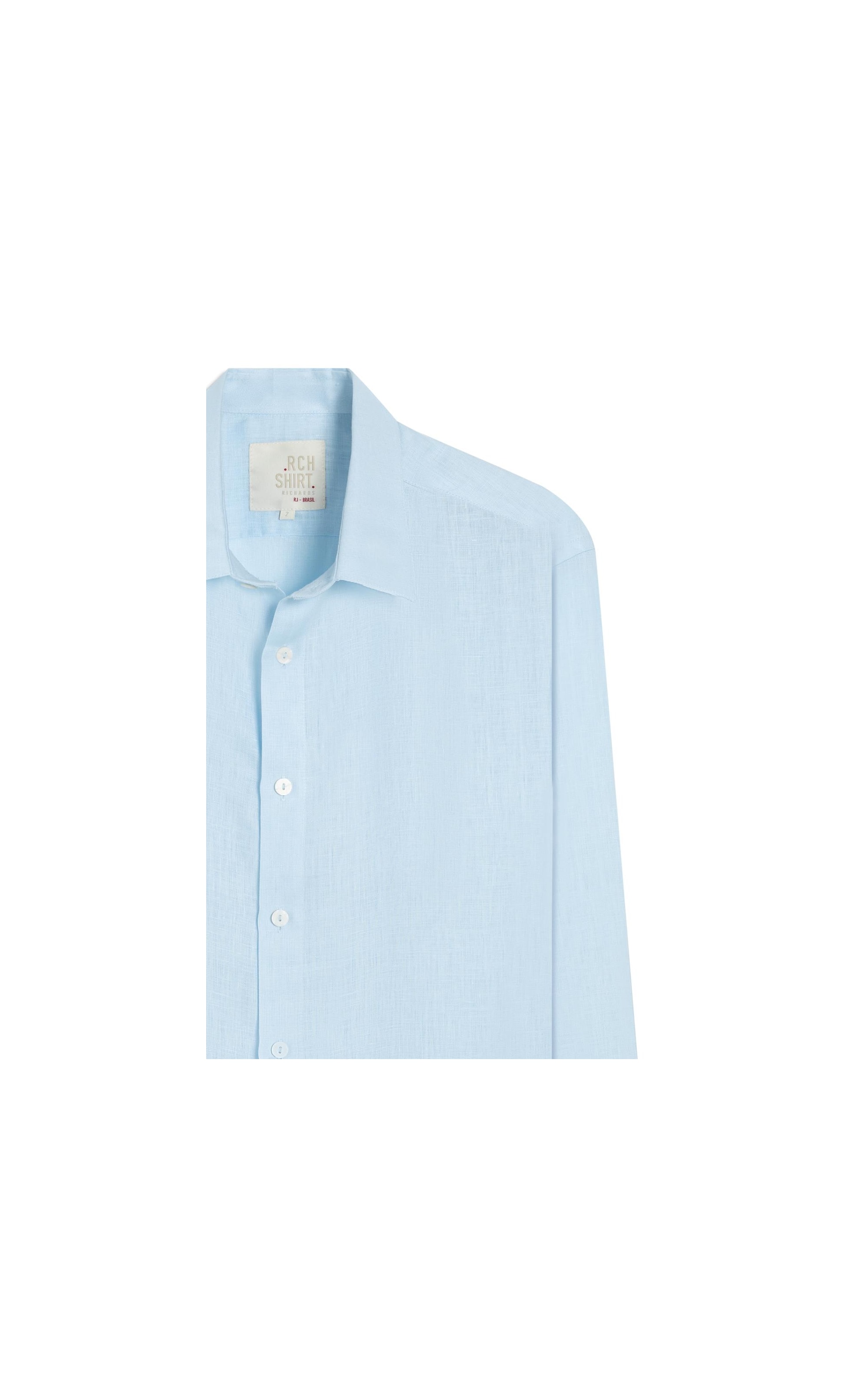 Camisa Puro Linho  Uni Ml Azul Claro