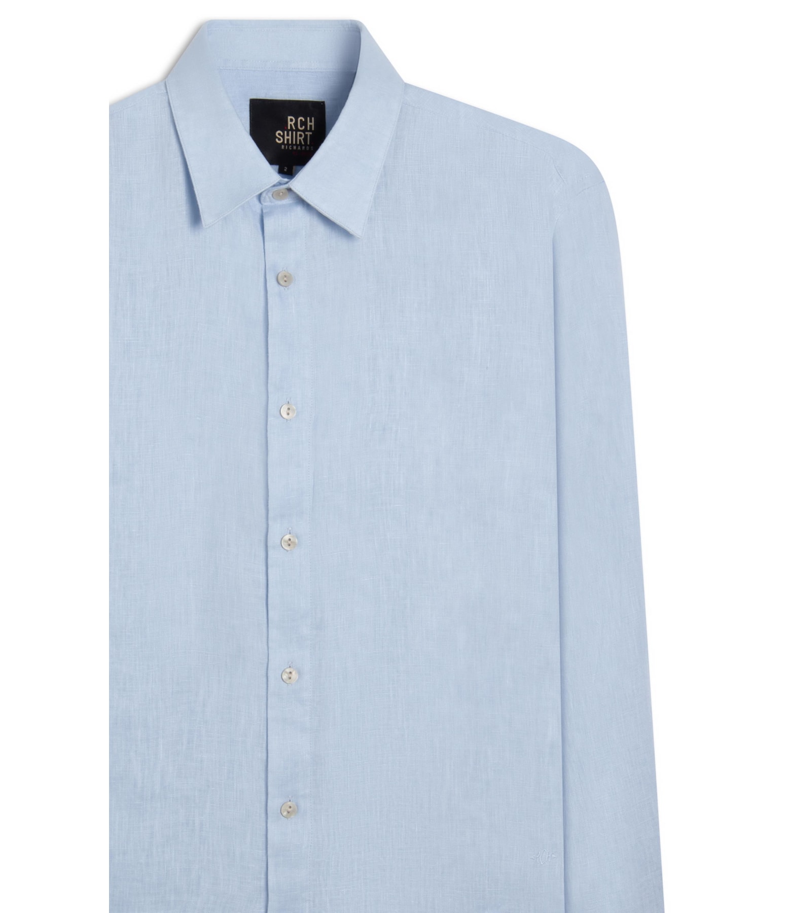 Camisa  Puro Linho  Uni Ml Azul Claro
