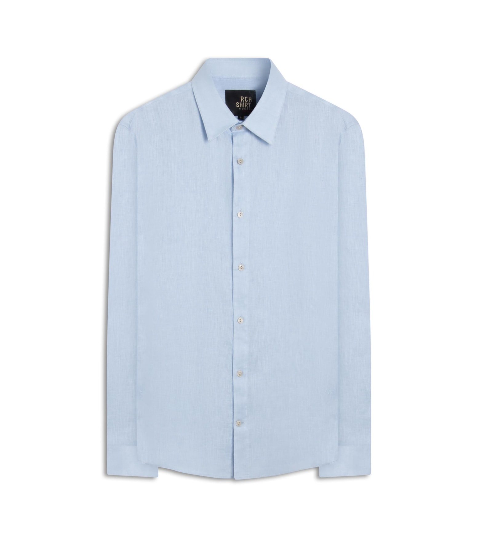 Camisa  Puro Linho  Uni Ml Azul Claro
