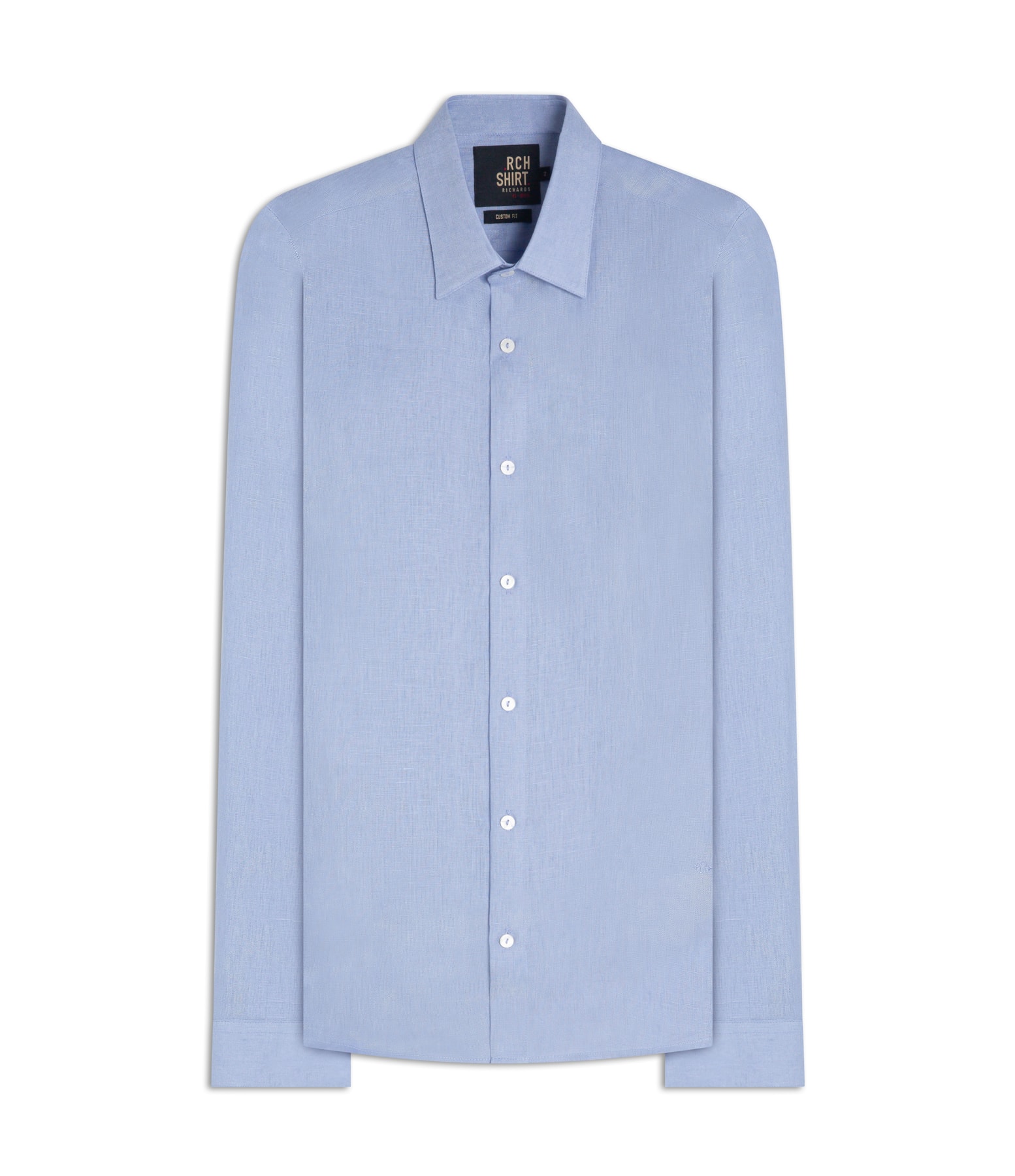 Camisa Puro Linho Uni Ml Azul Claro