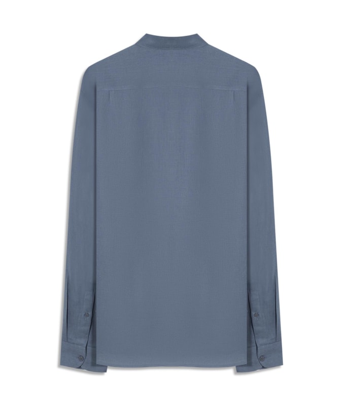 Camisa Puro Linho  Uni Ml Blue Vintage