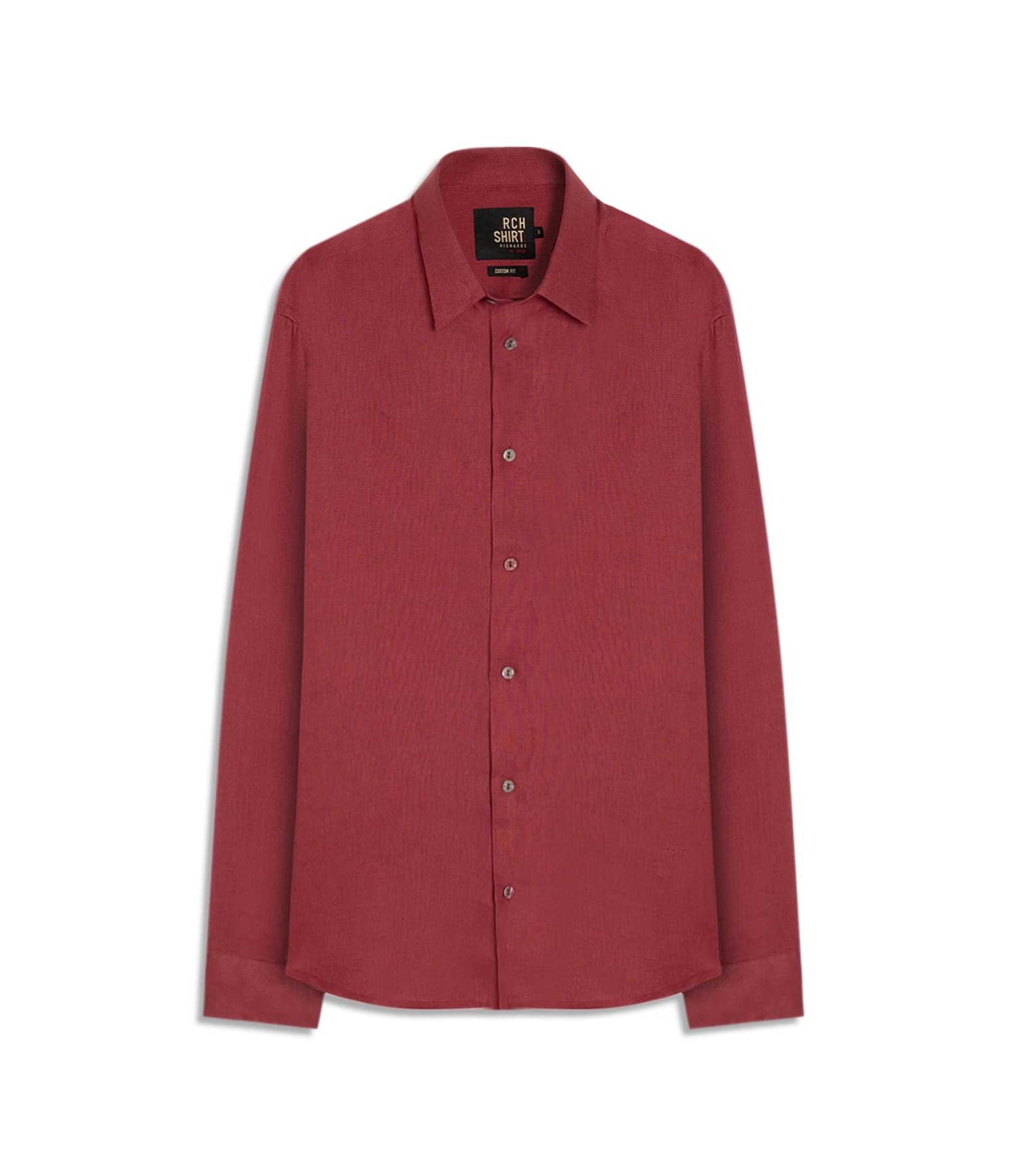 Camisa Puro Linho Uni Ml Bordeaux